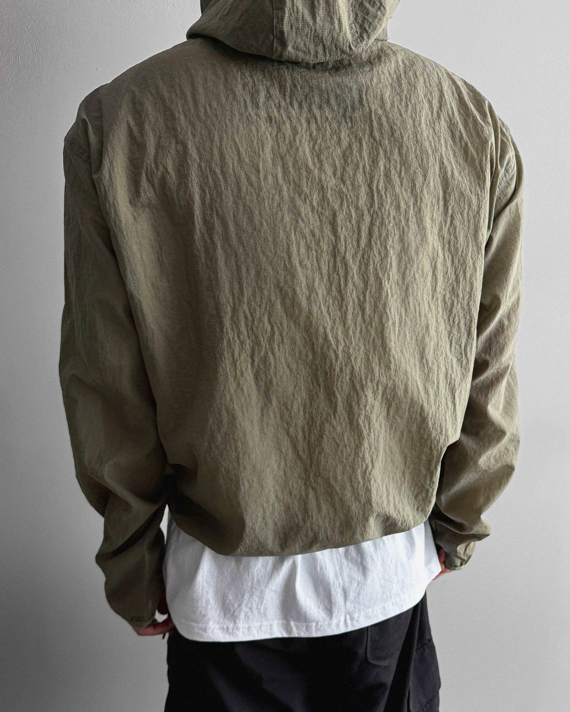 Summer diagonal zipper hood jacket