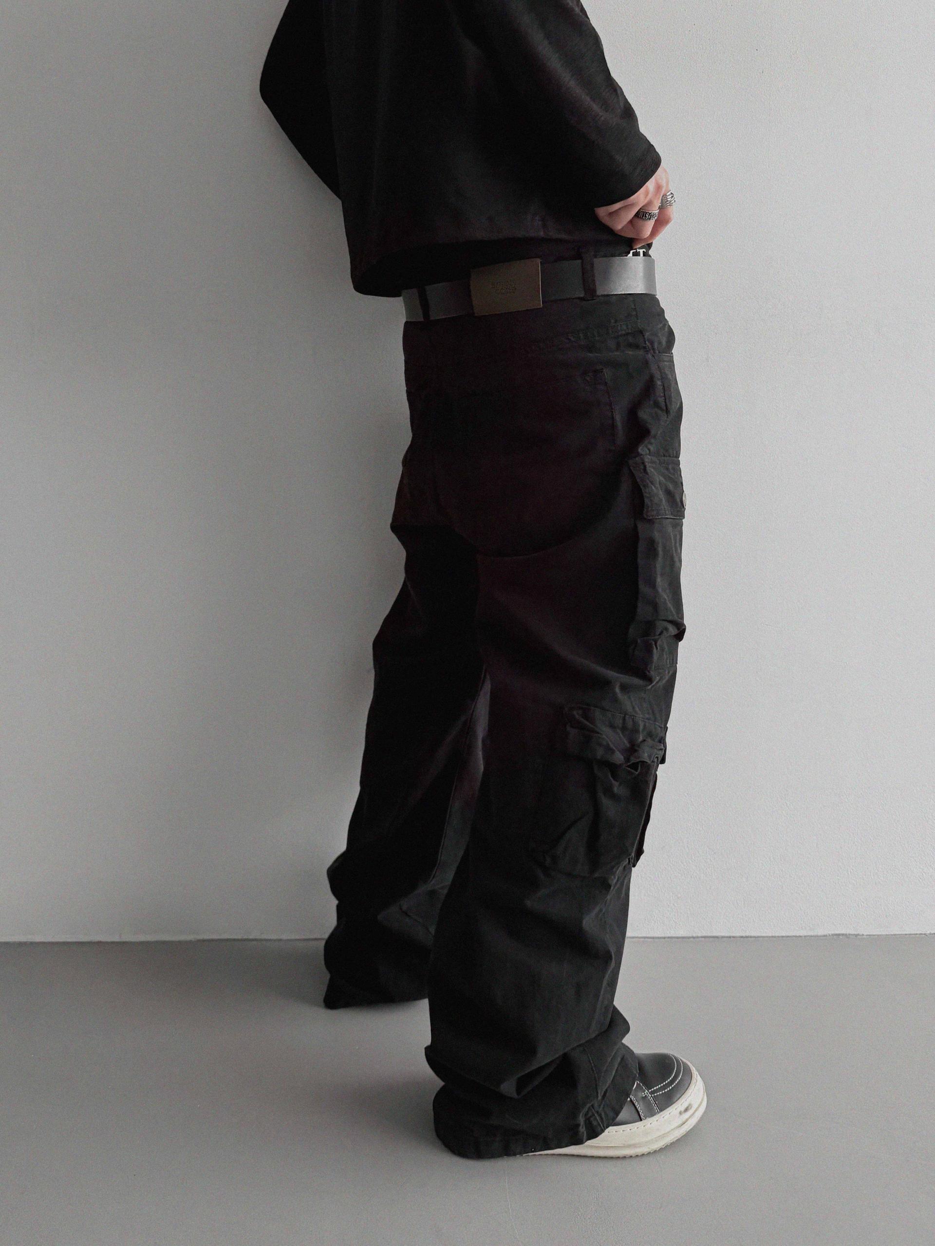 Block cargo wide pants