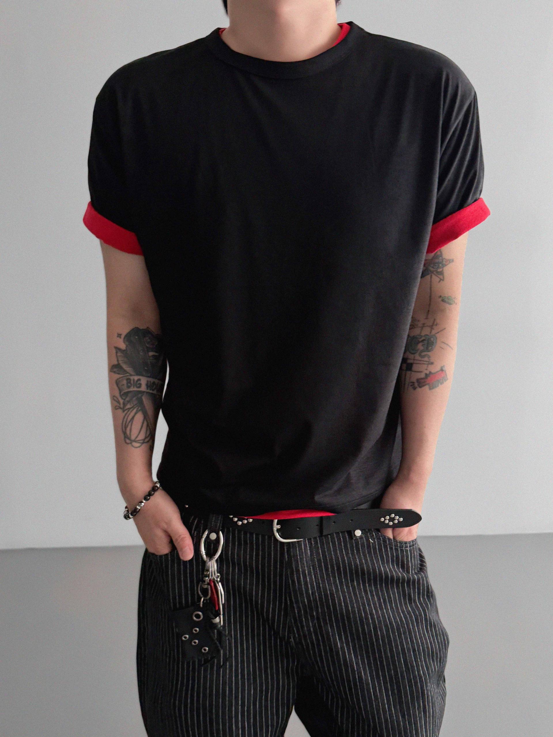 Silk layered crop half t