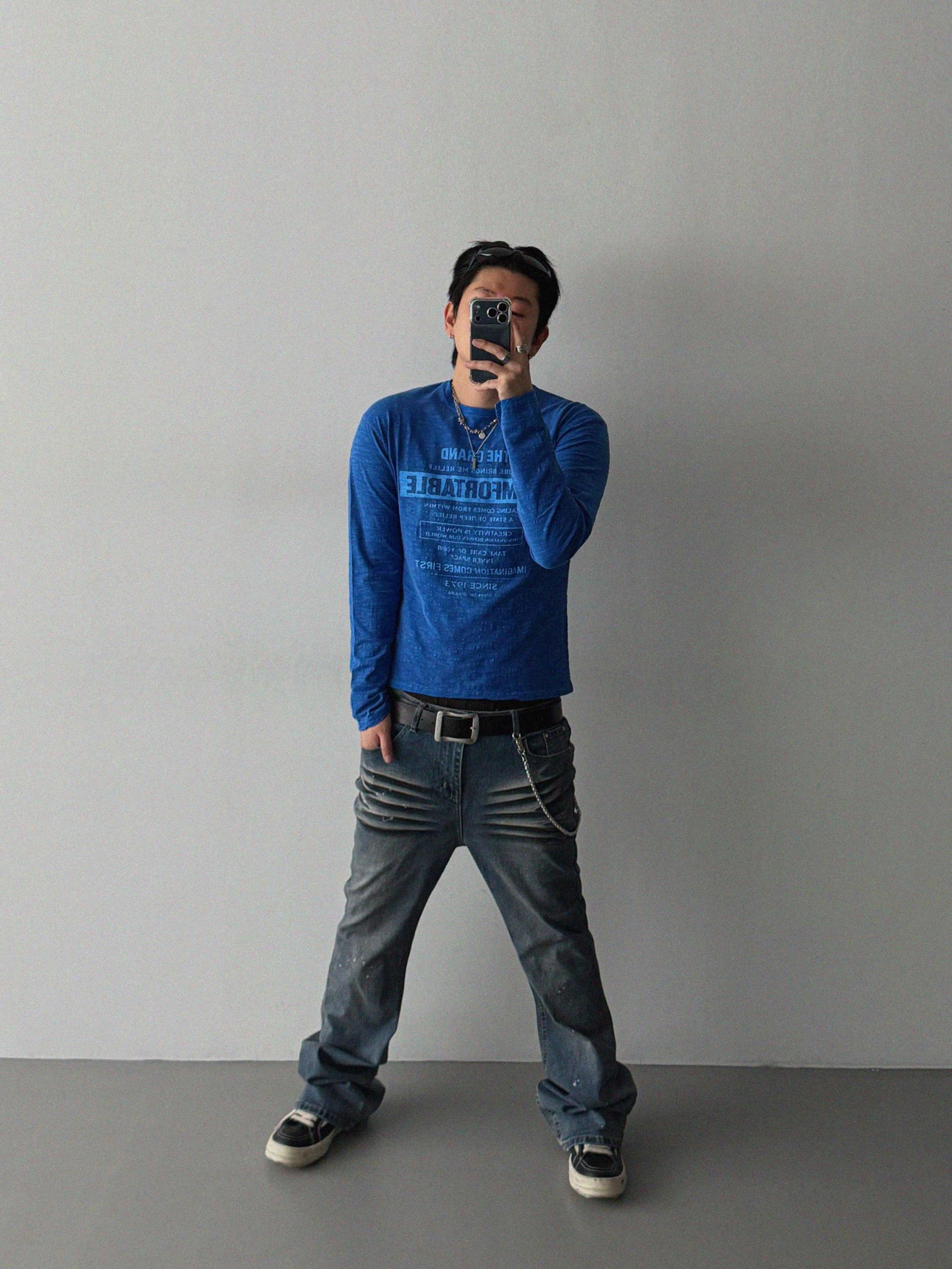 Comfort pigment slub slim t