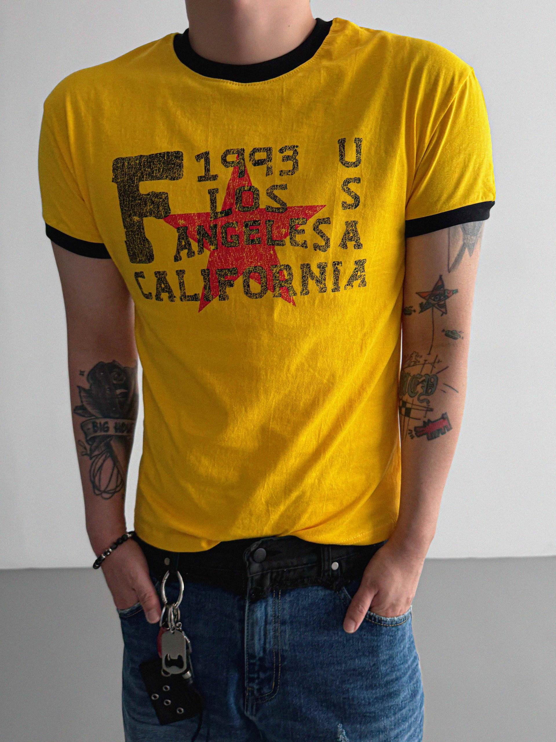 Retro star muscle ringer half t