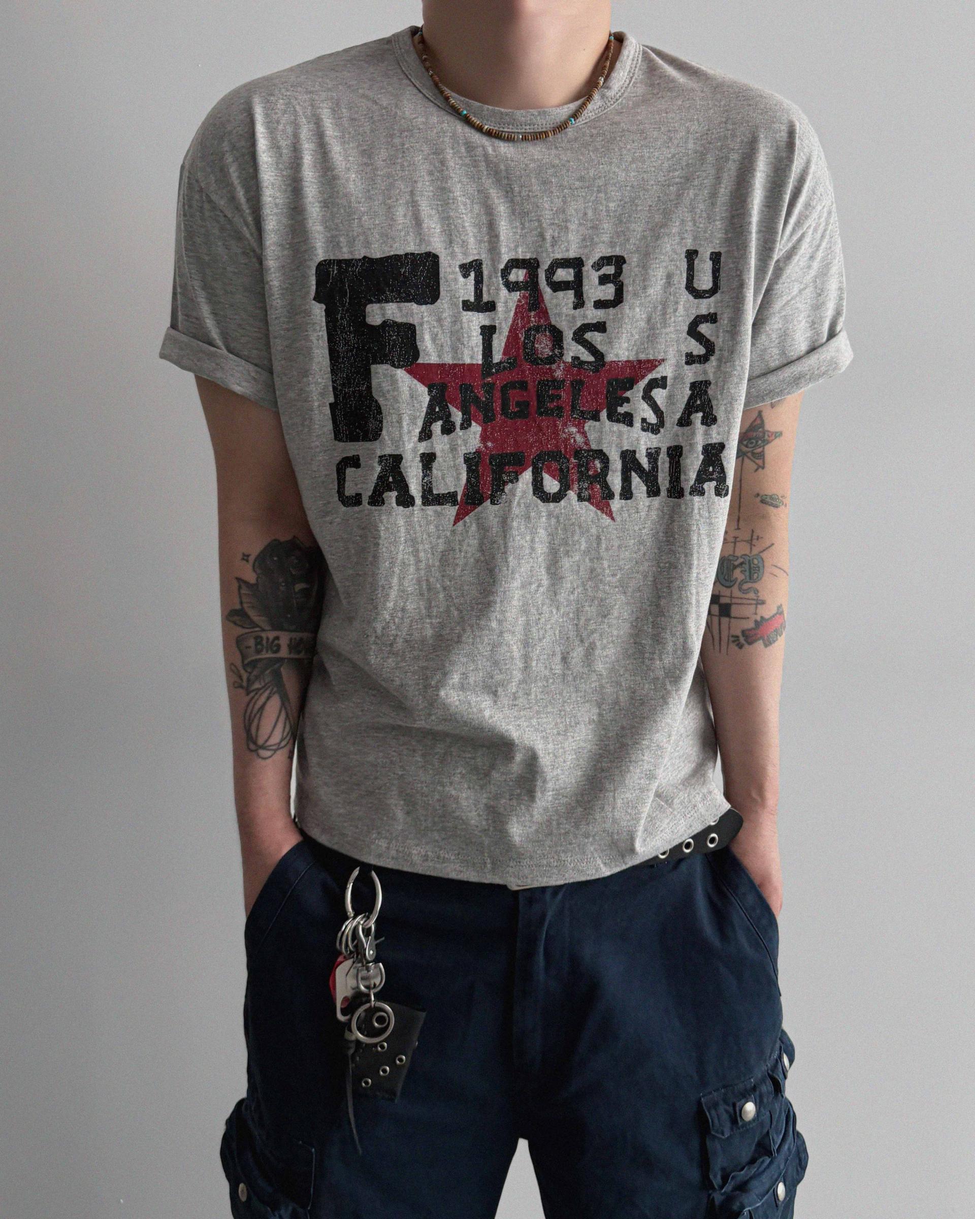 Retro star crop half t
