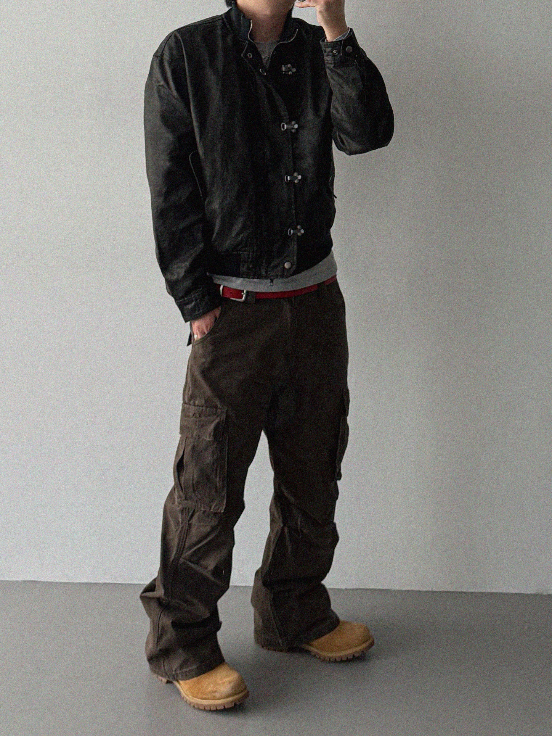 Flare deep dyed cargo pants