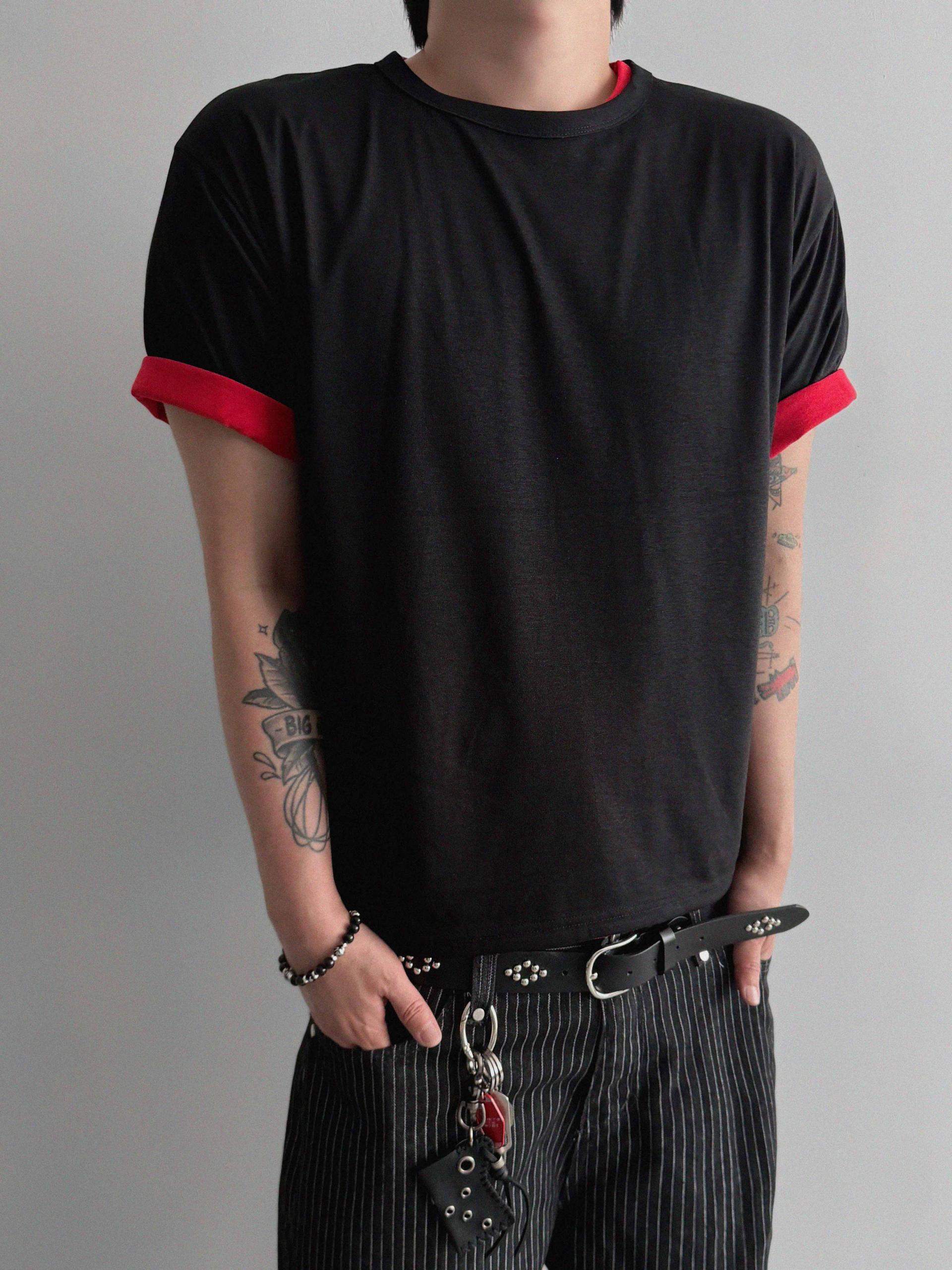 Silk layered crop half t