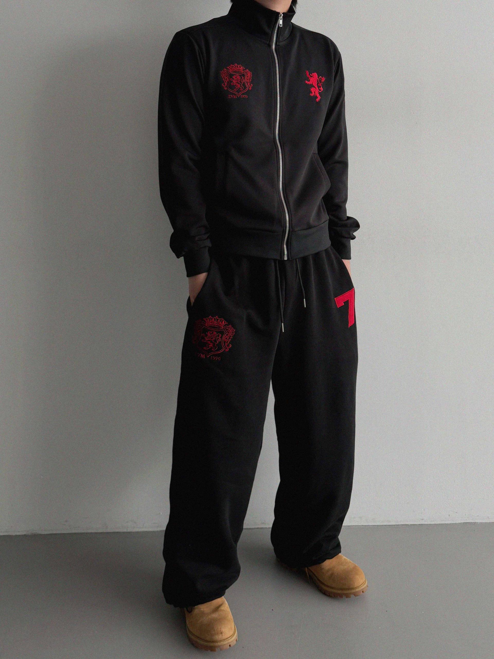 Cor embroidered jersey zip-up