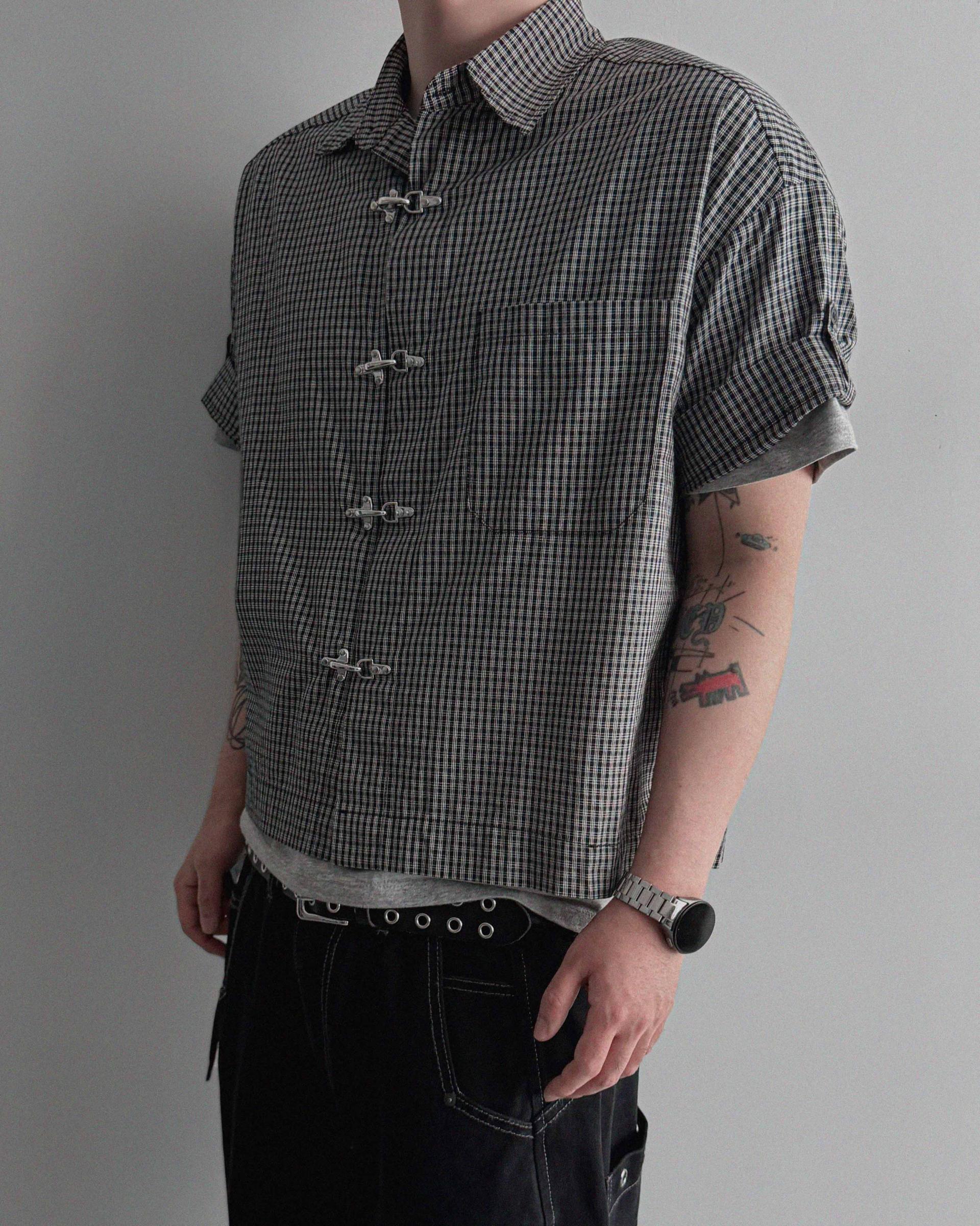 Fireman crop check half shirt