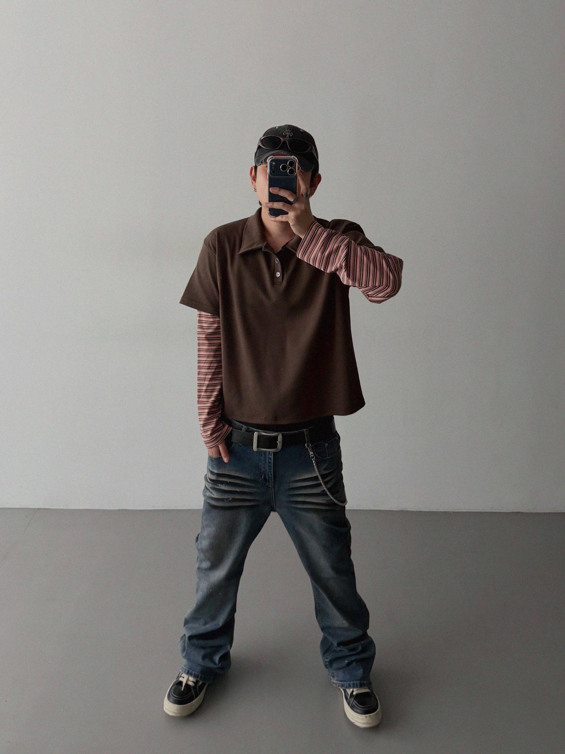 Shadow layered crop PK t
