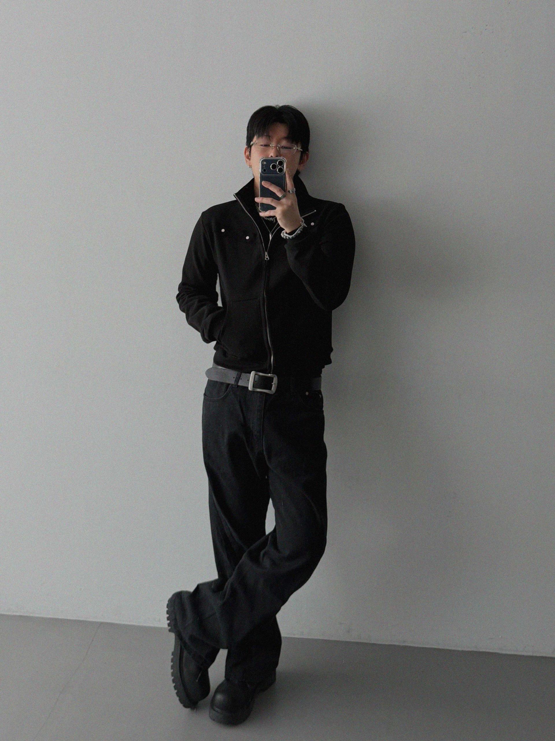 FW Double pocket curved flare pants