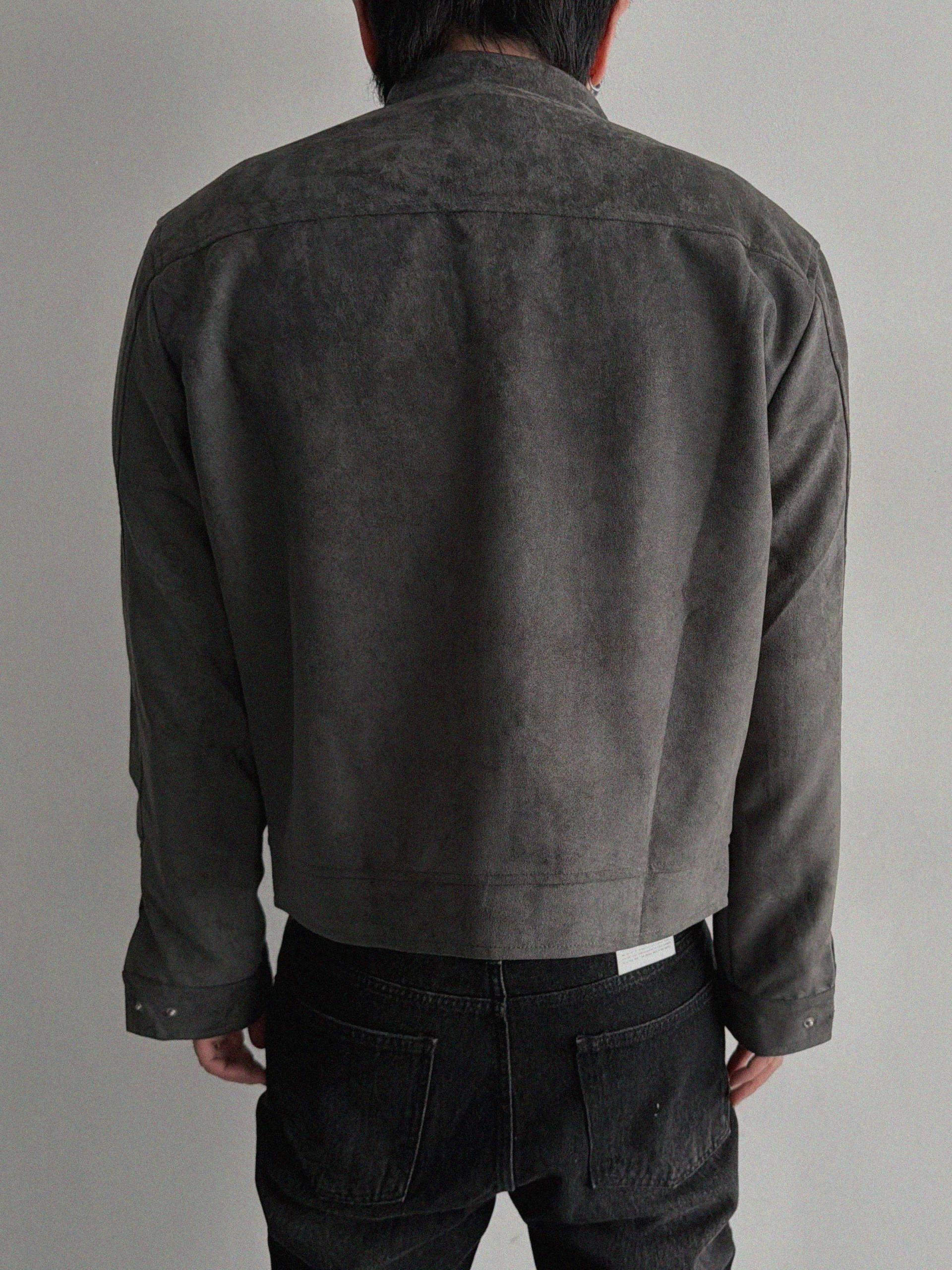 Lemans biker suede crop jacket