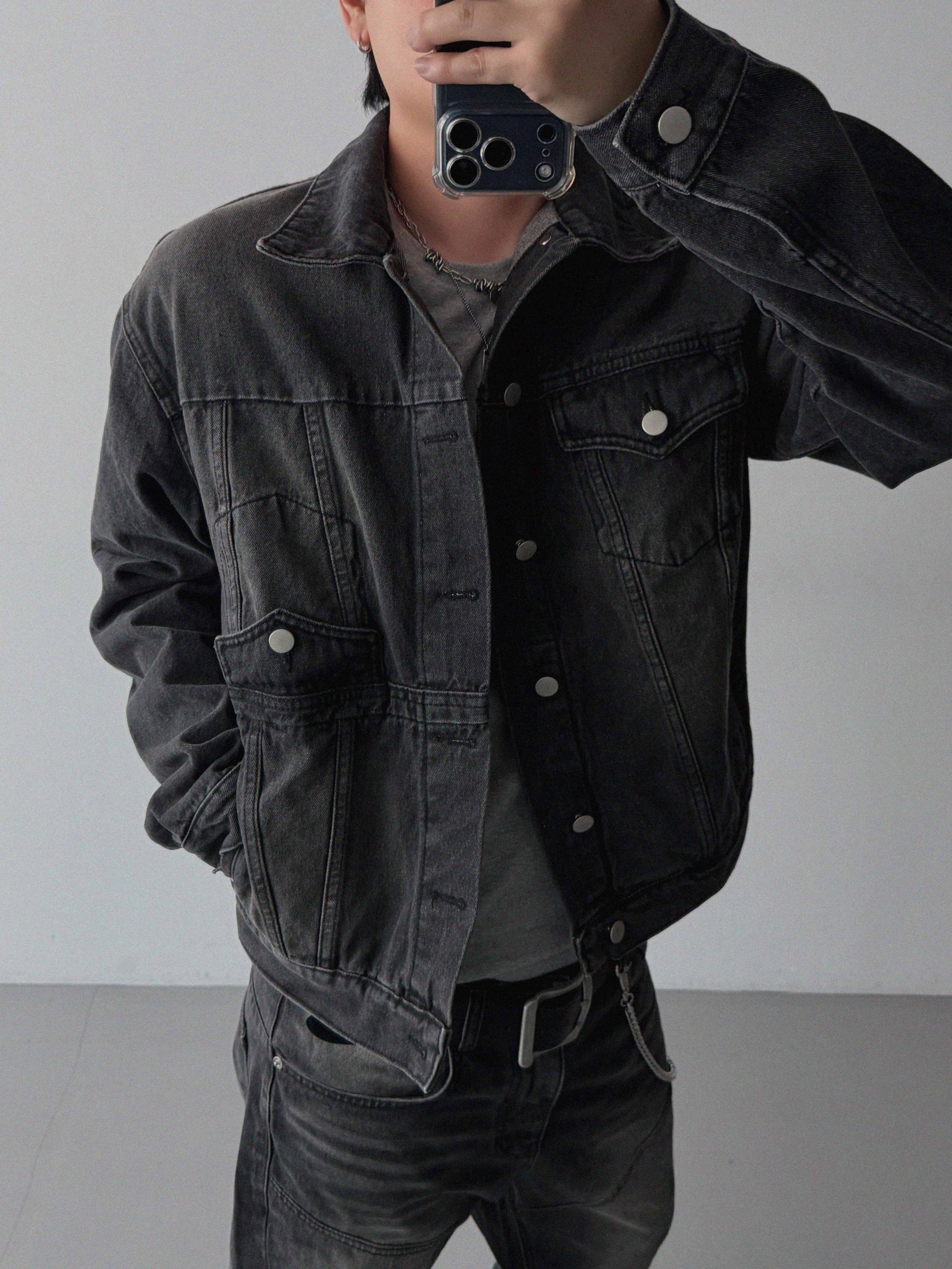 Mabel reverse crop denim jacket