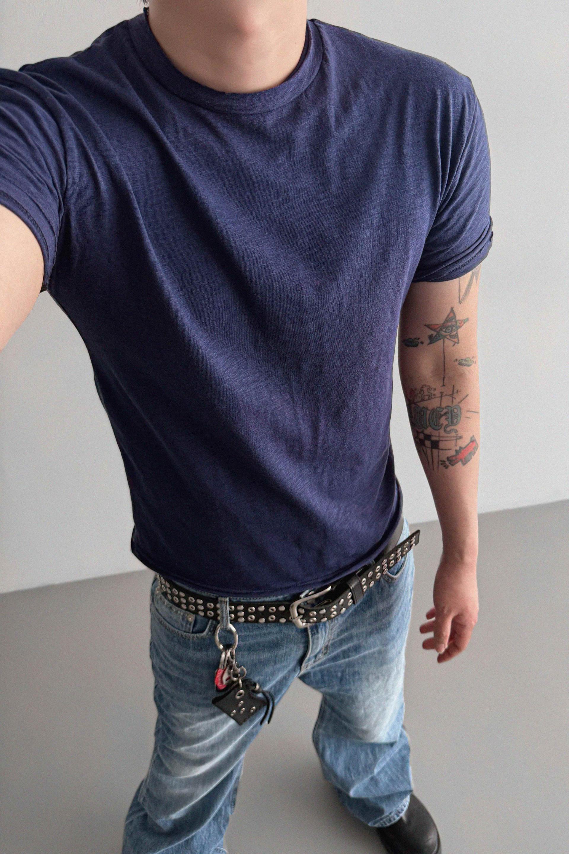 Graysh blue flared jeans