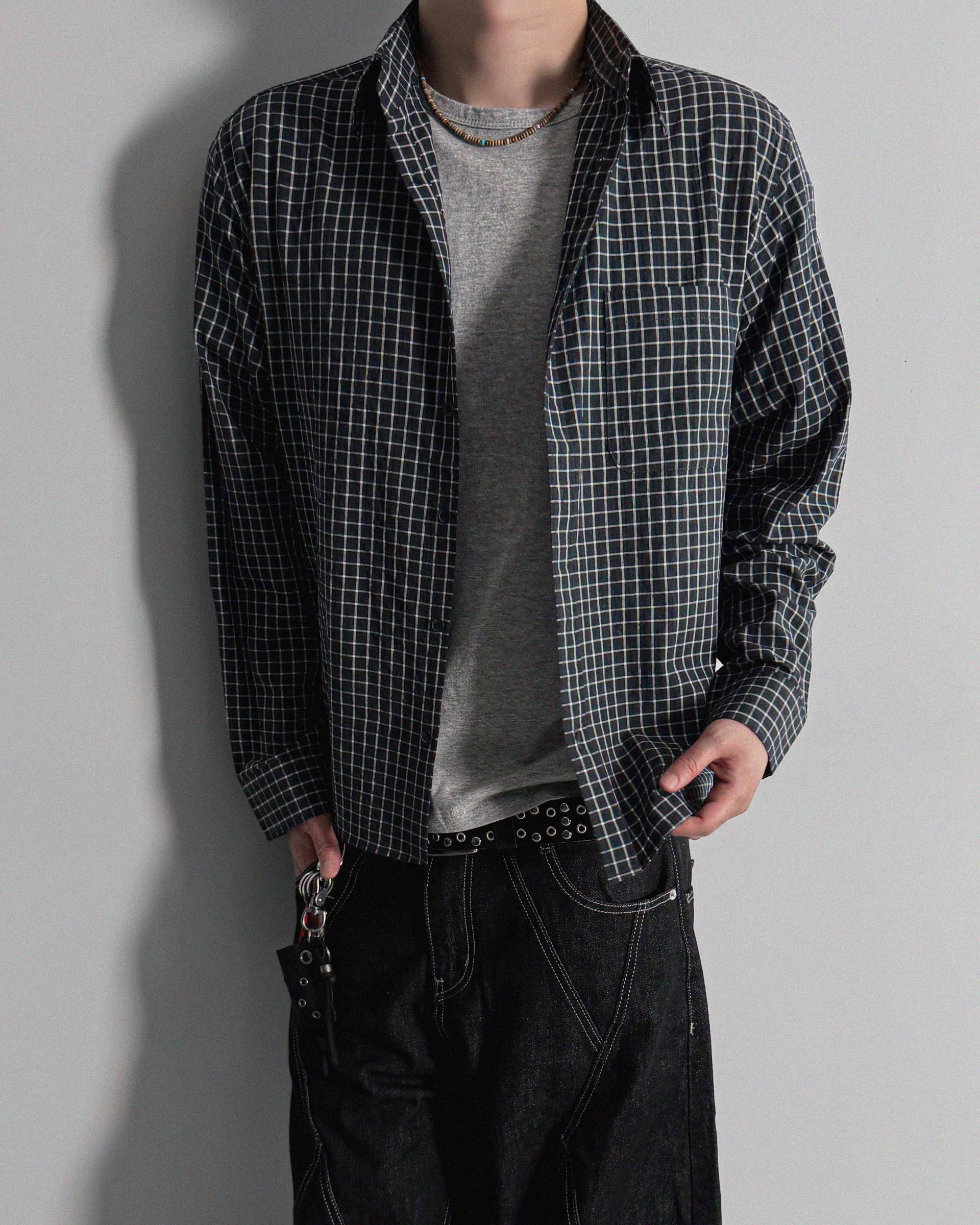 Deli semi crop check shirt