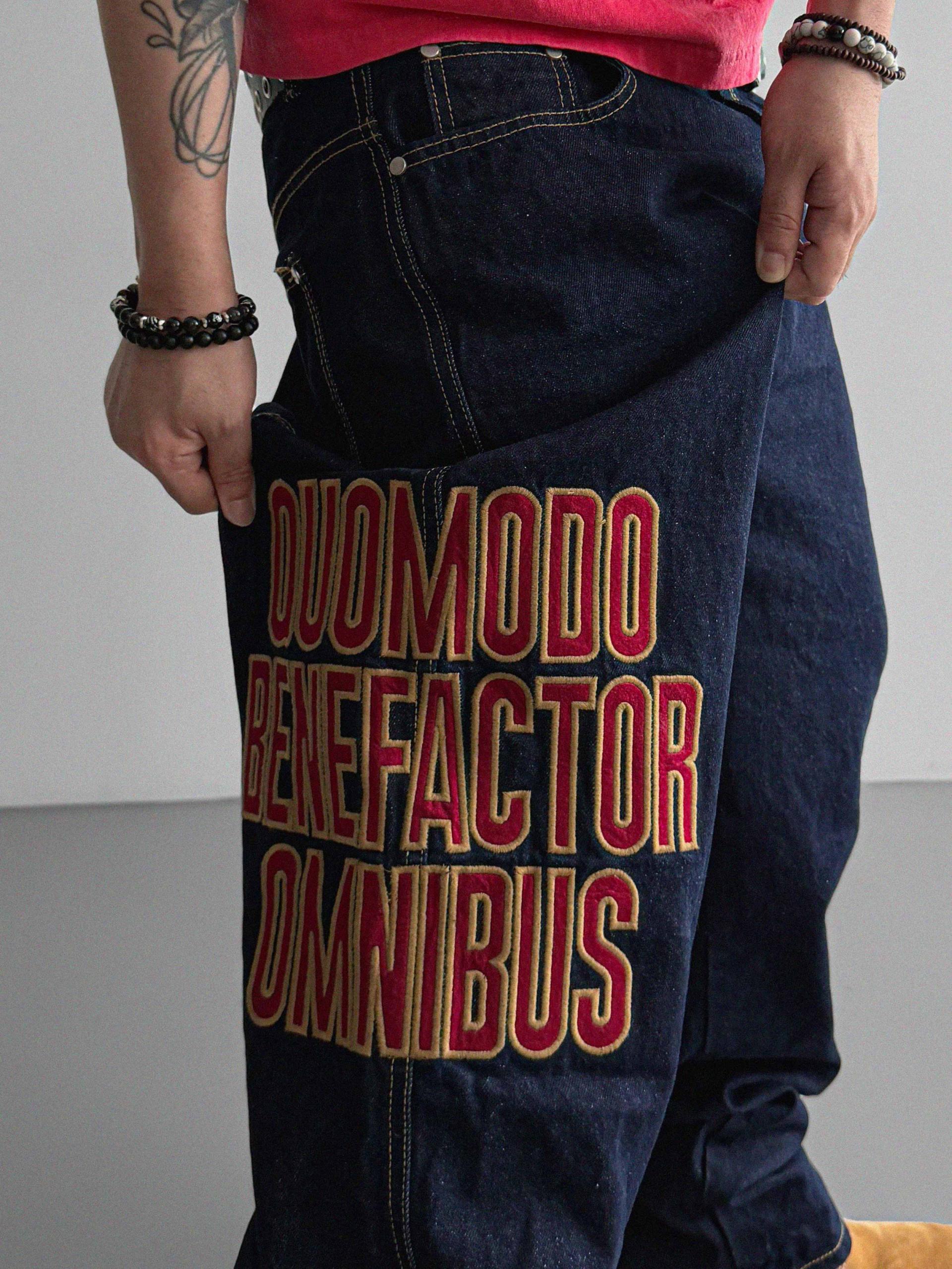 Faber embroidered Baggy jeans