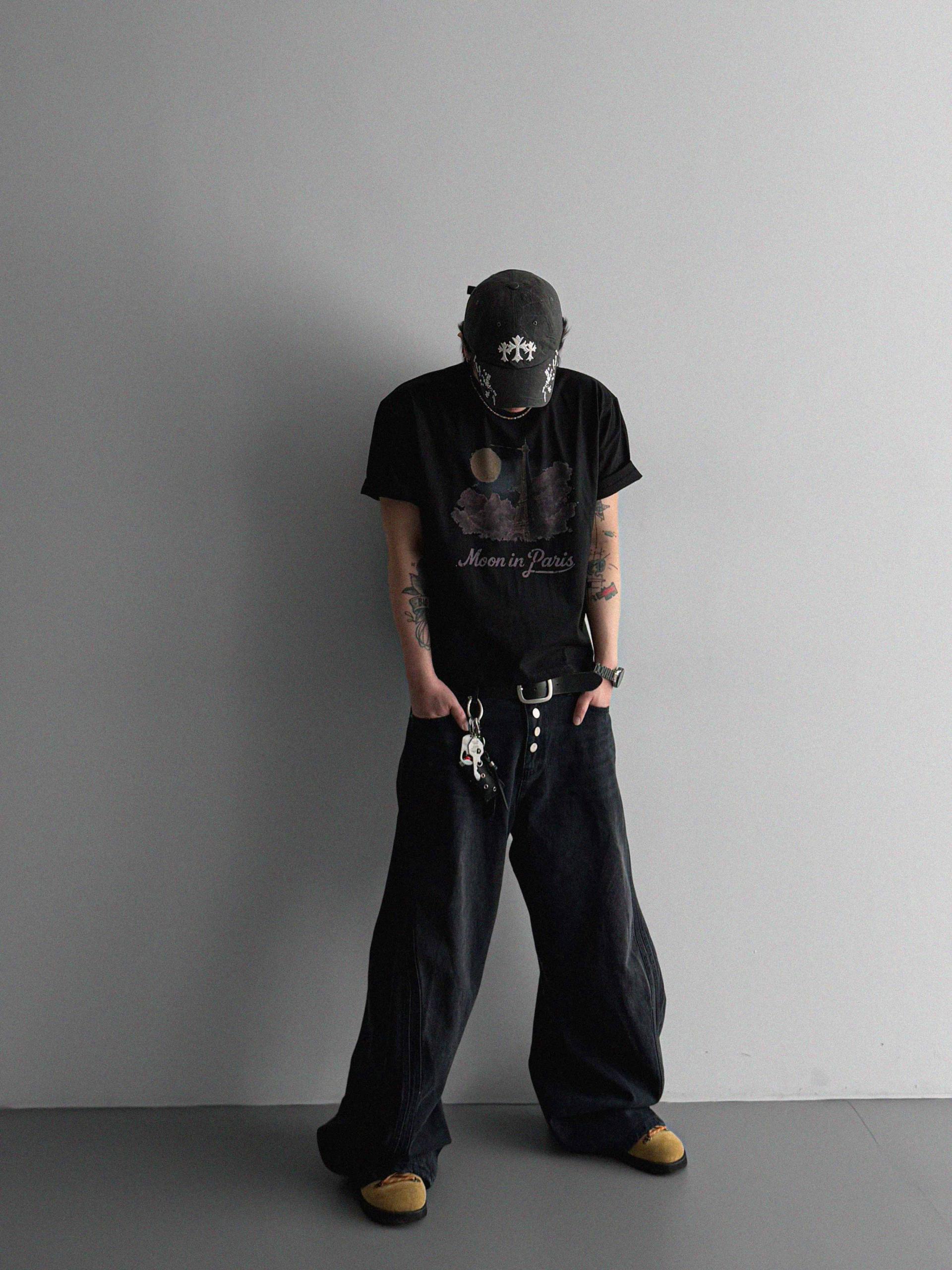 Paris moon crop half t