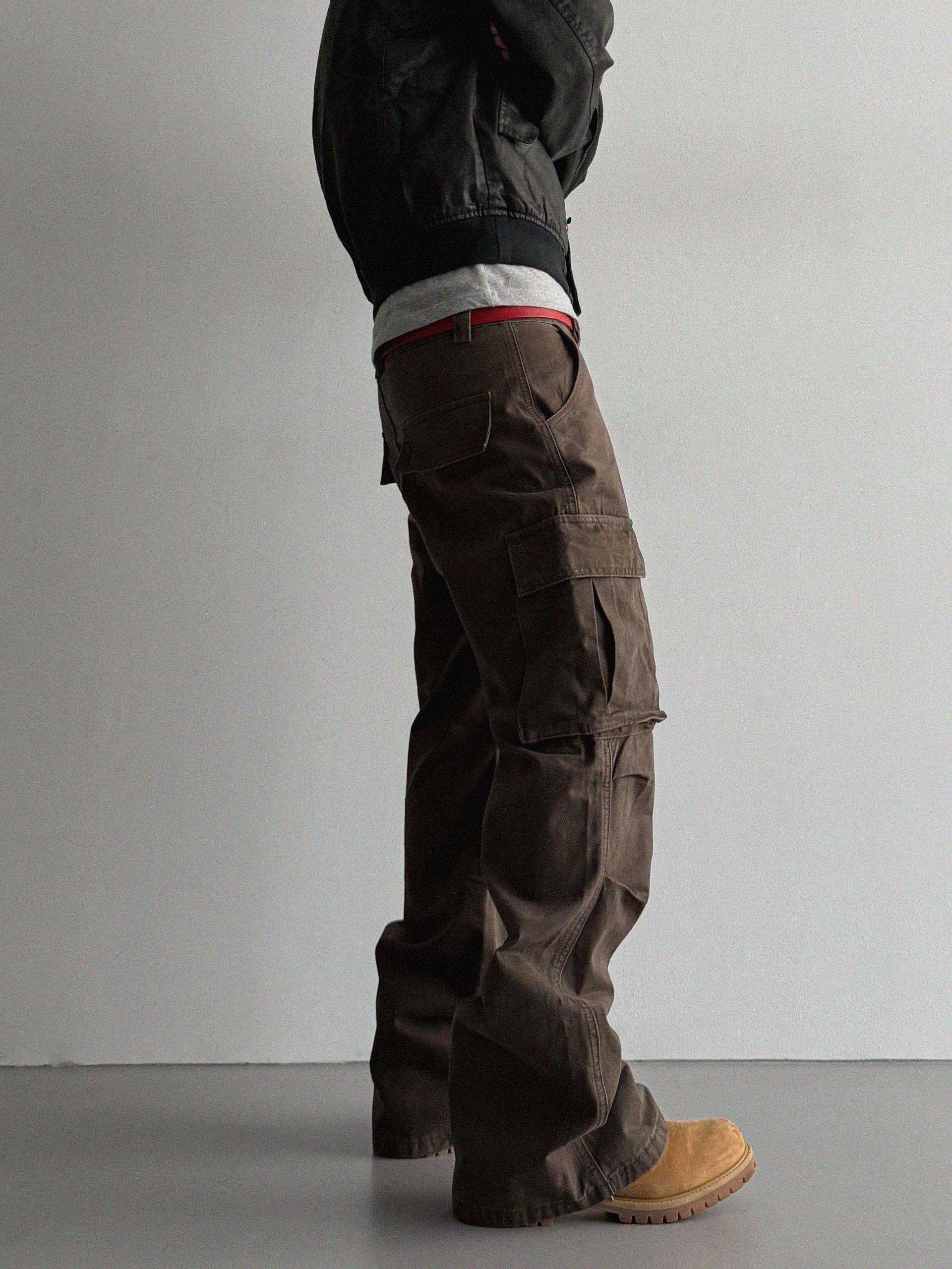 Flare deep dyed cargo pants