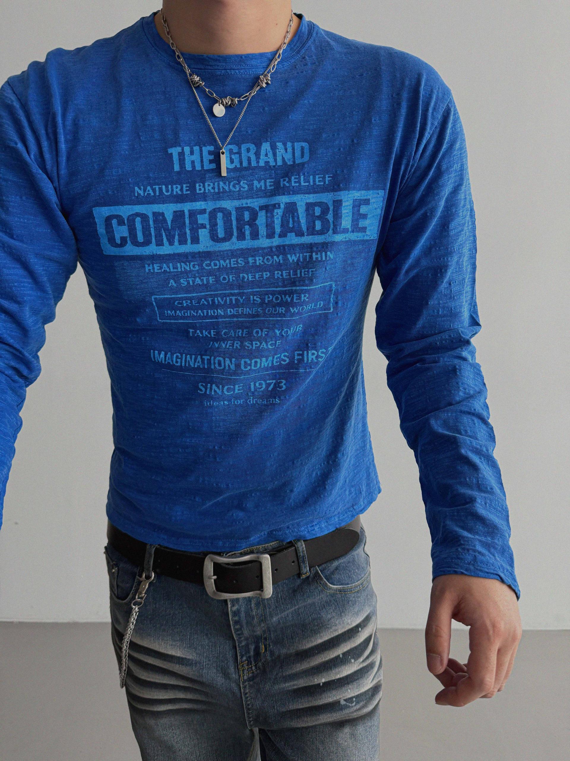 Comfort pigment slub slim t
