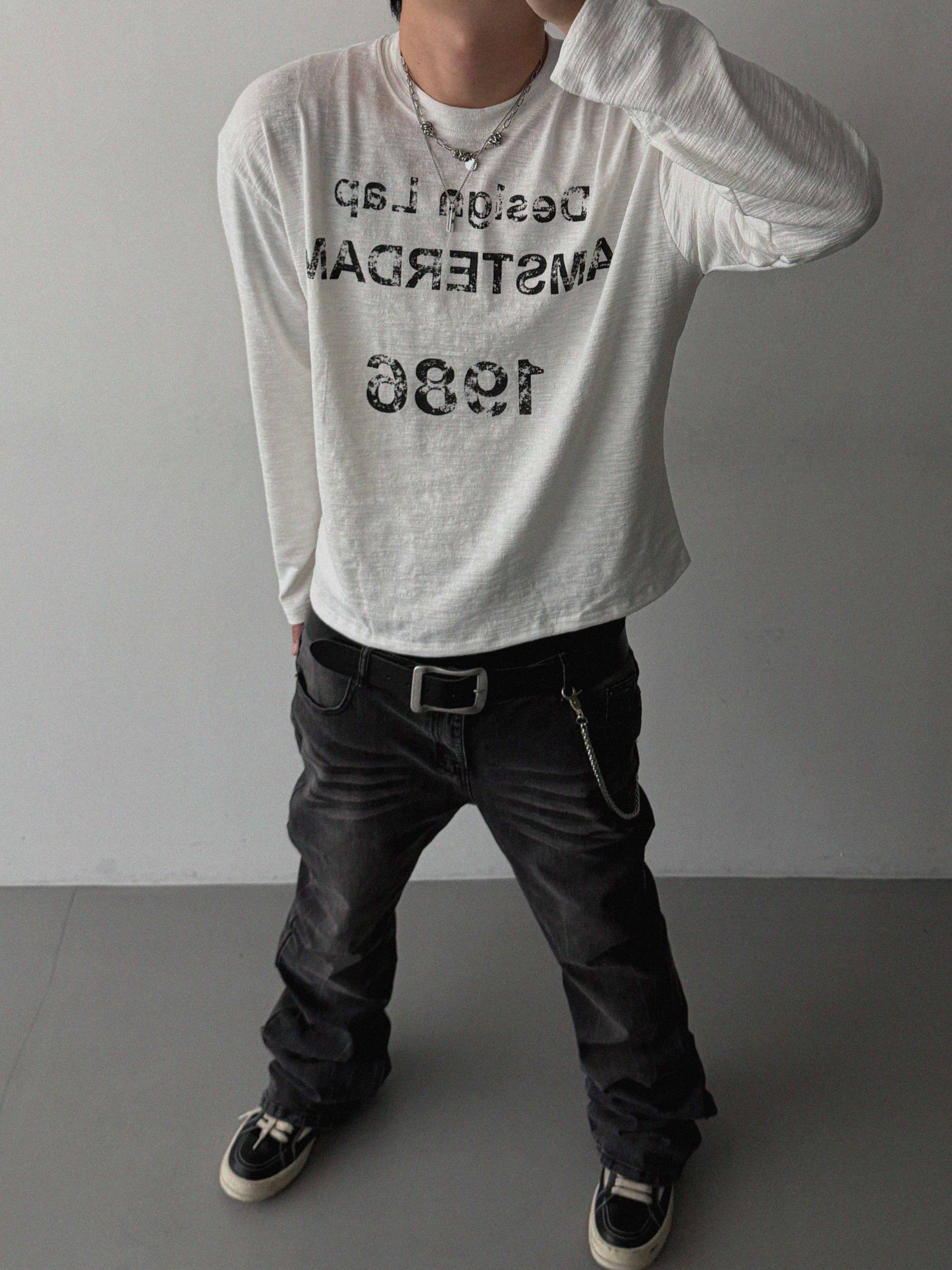 Lap slub crop t