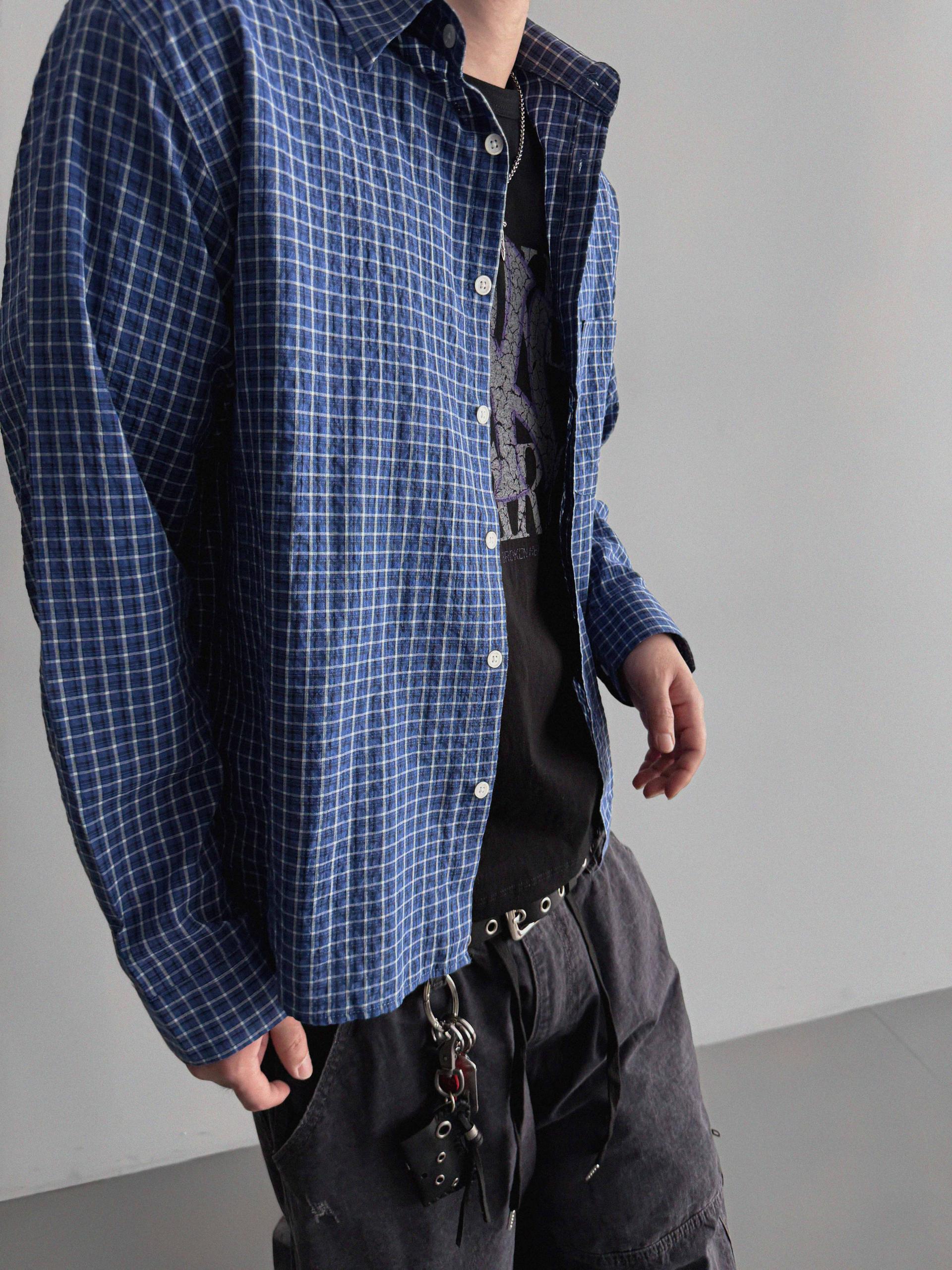Deli semi crop check shirt