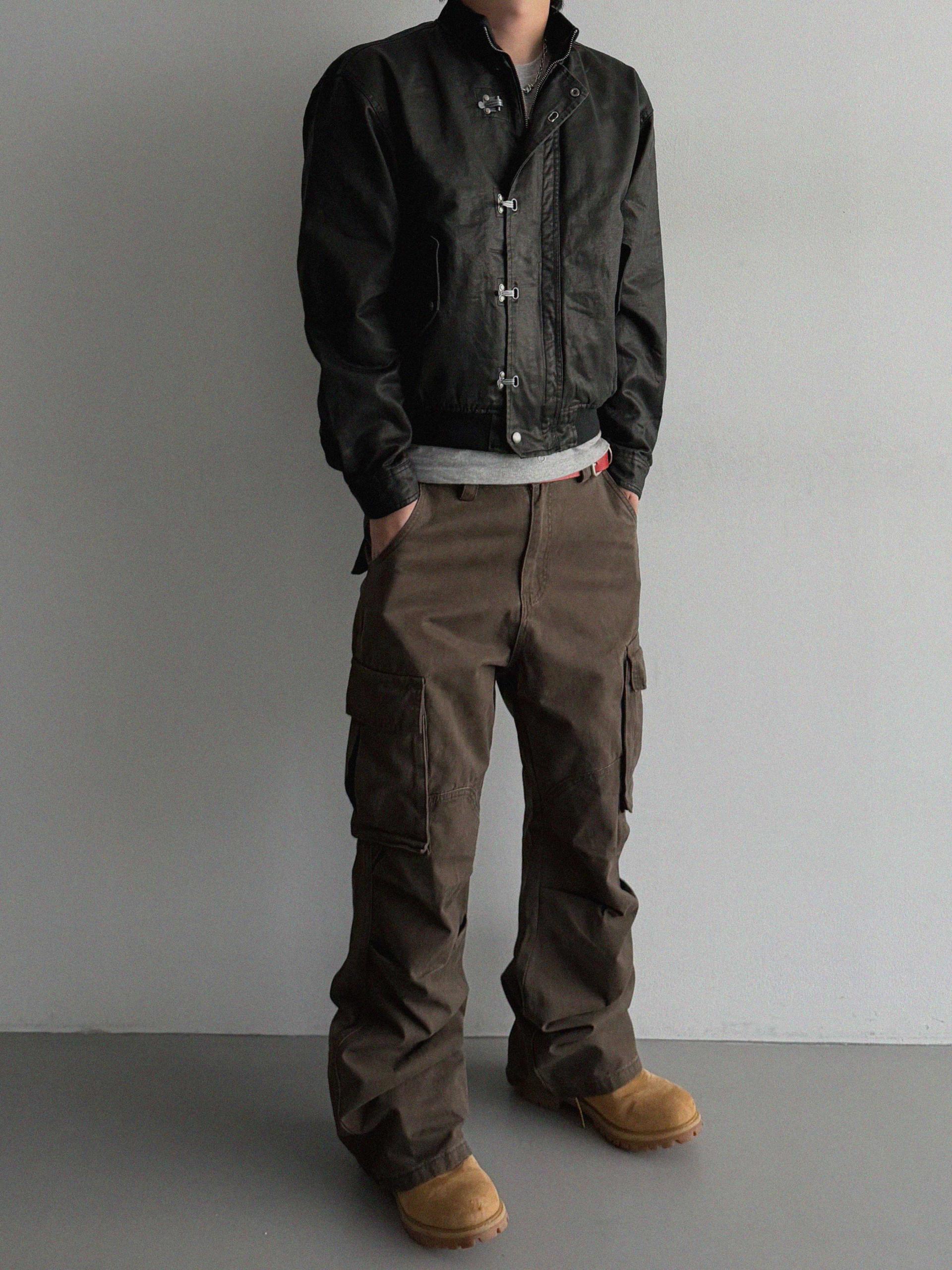 Flare deep dyed cargo pants