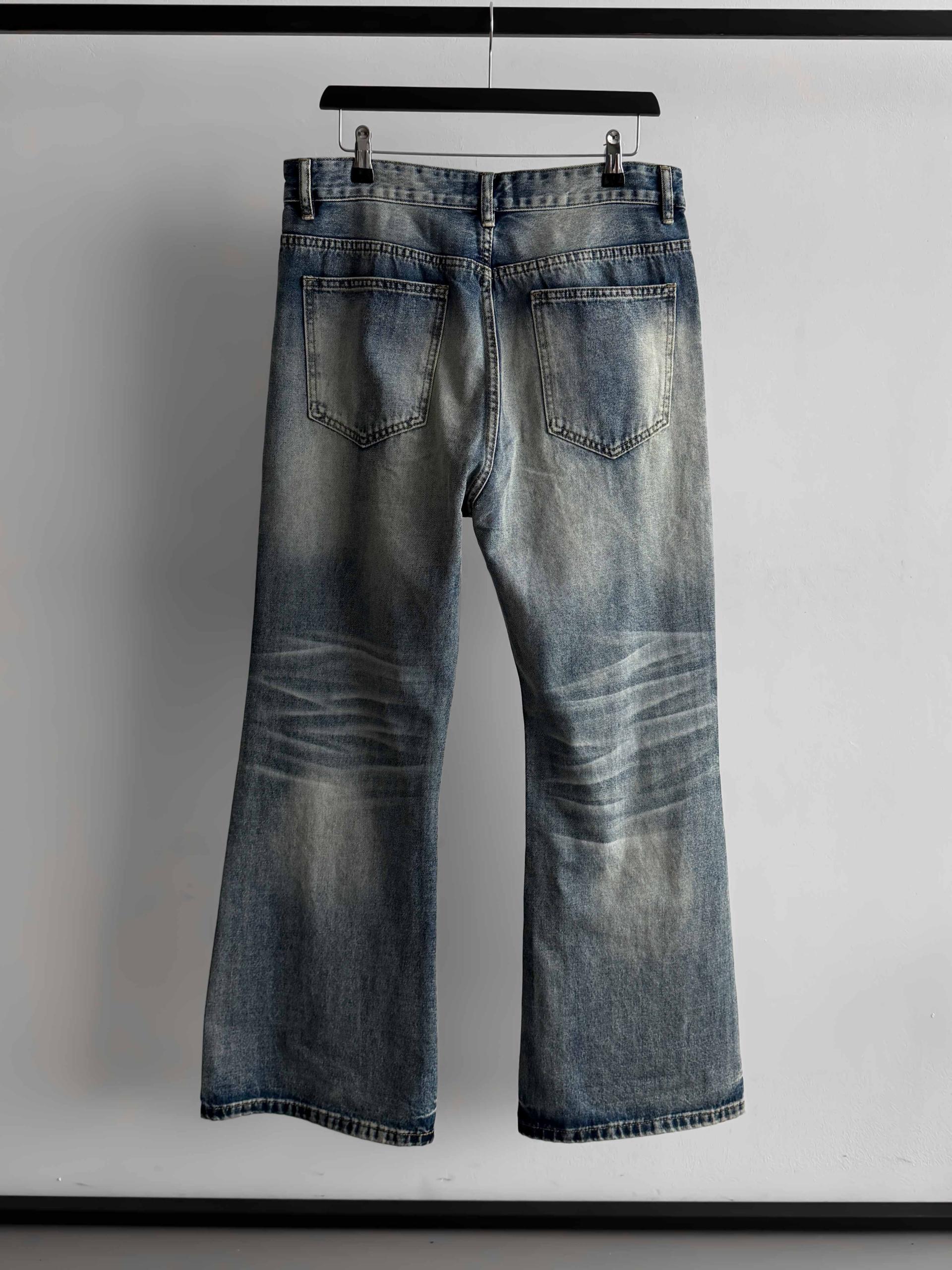 Mobe sand flare denim pants
