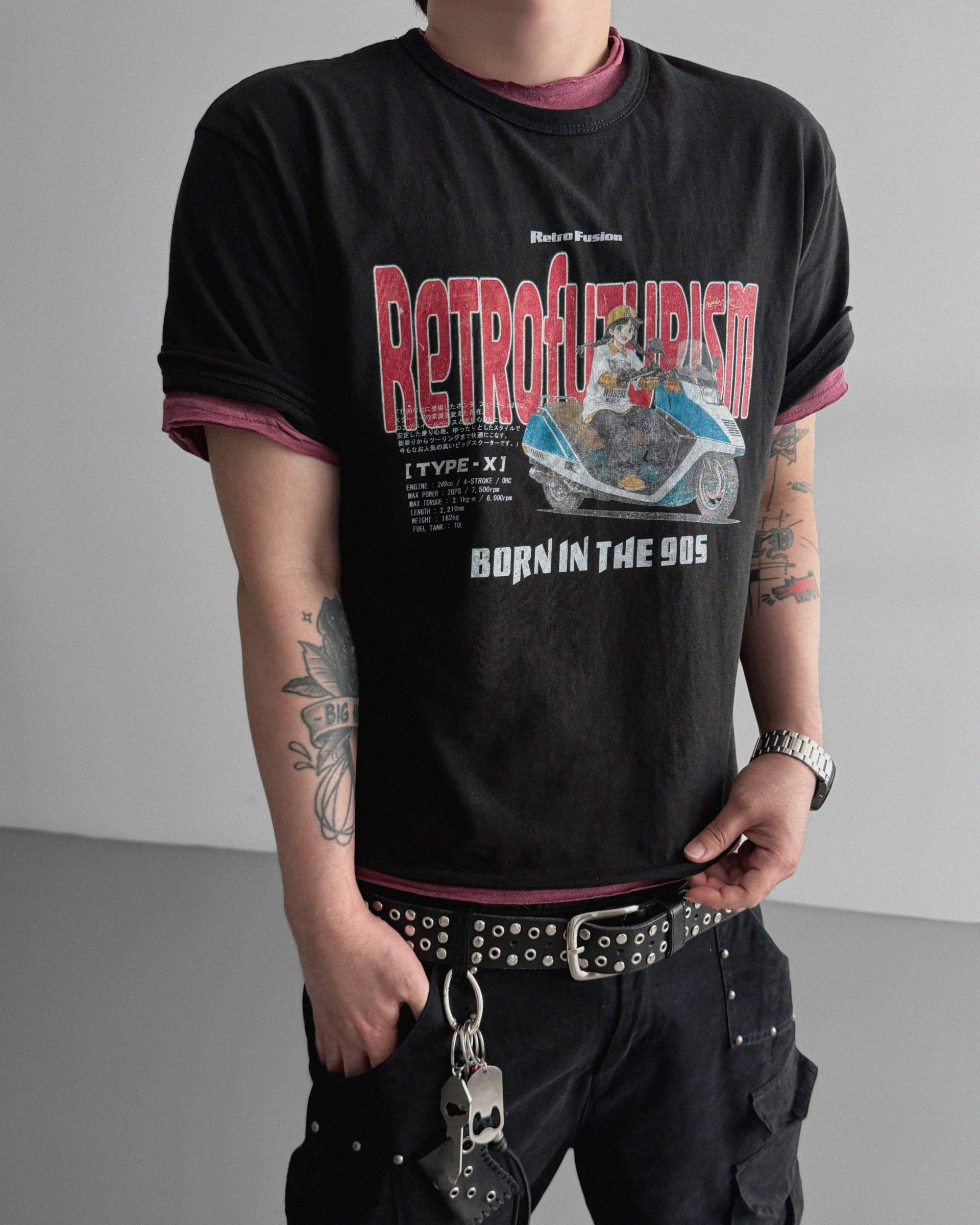 Fusion cutoff crop half t
