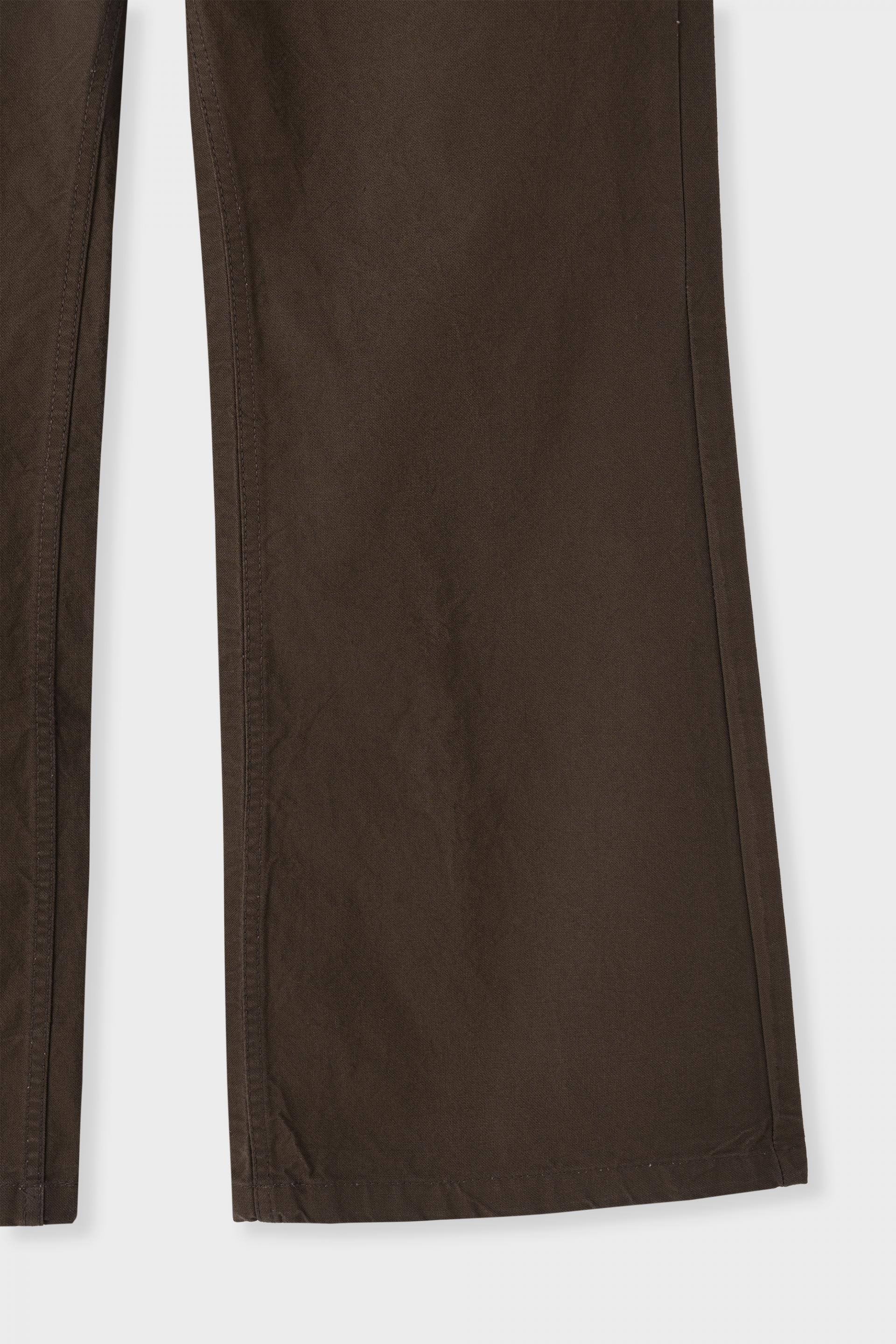 Cinch-back cotton flared pants