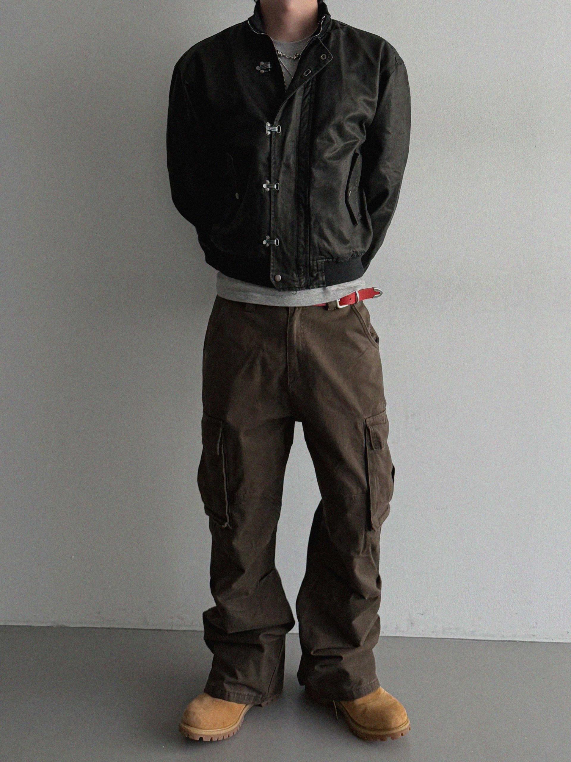 Flare deep dyed cargo pants