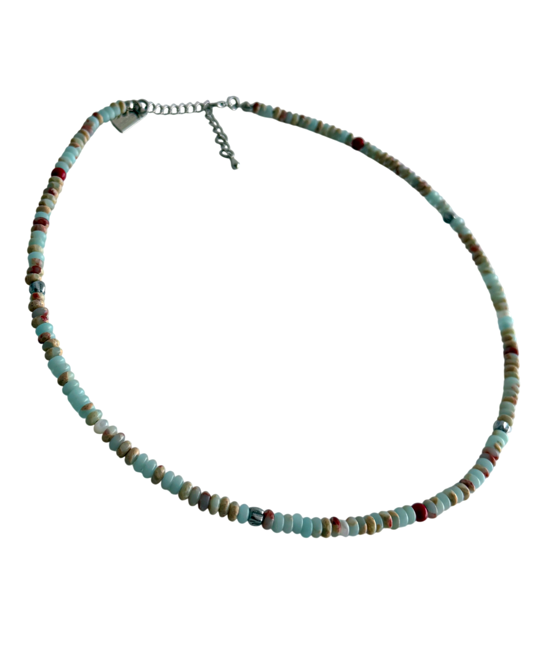 Summer bead gemstone necklace