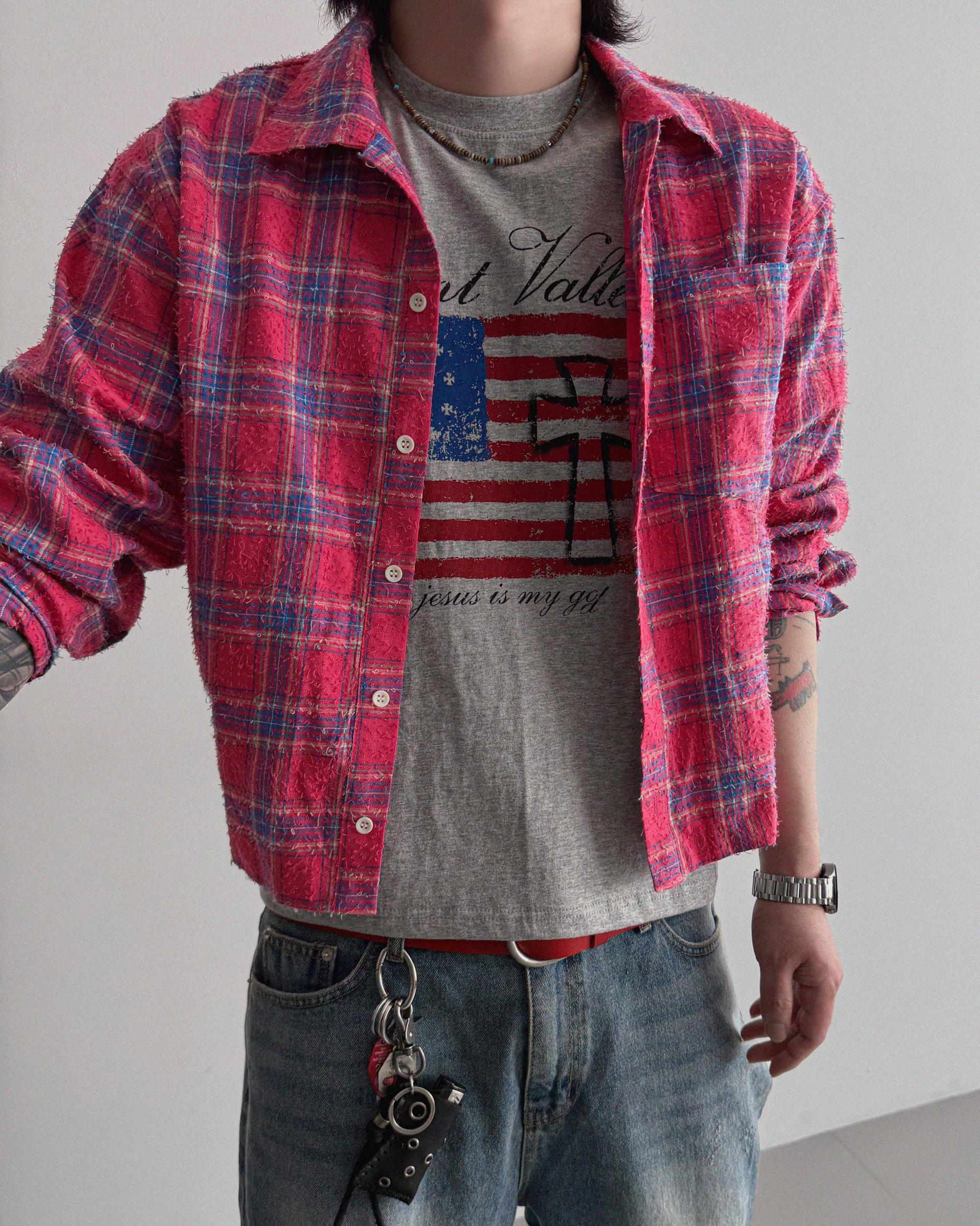 Nova crop check shirt