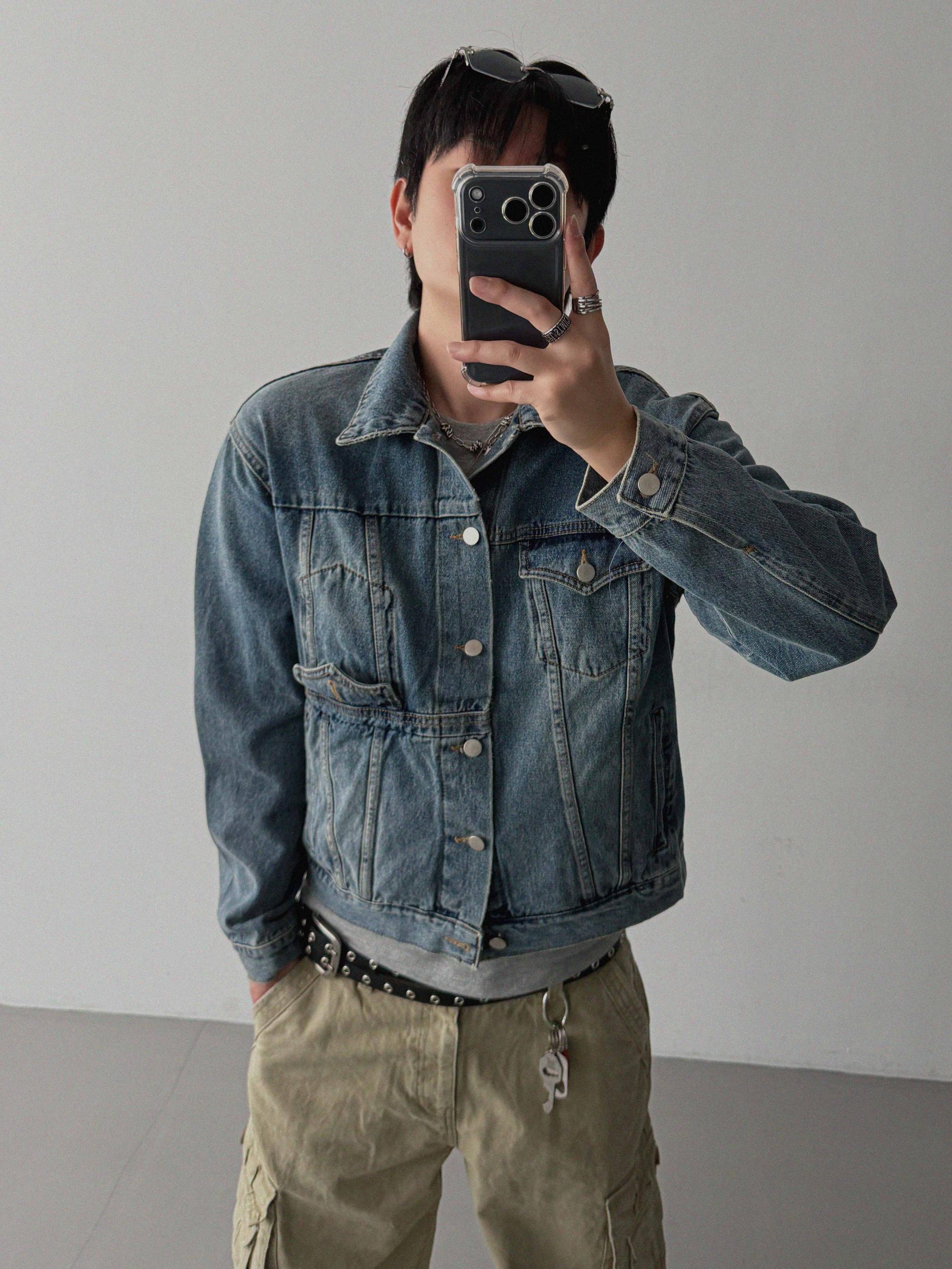 Ampty dyeing wide cargo pants