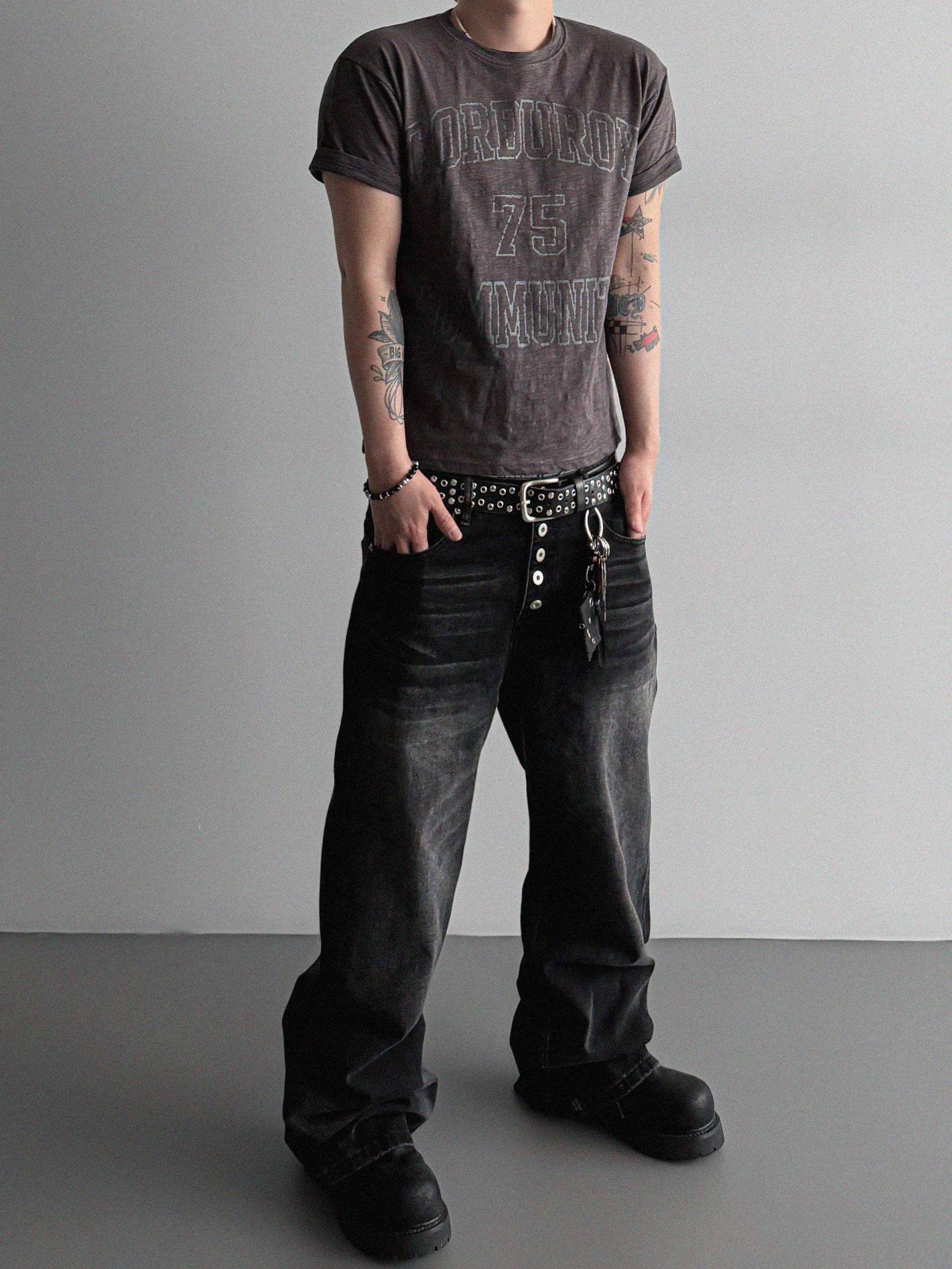 Community slub crop half t