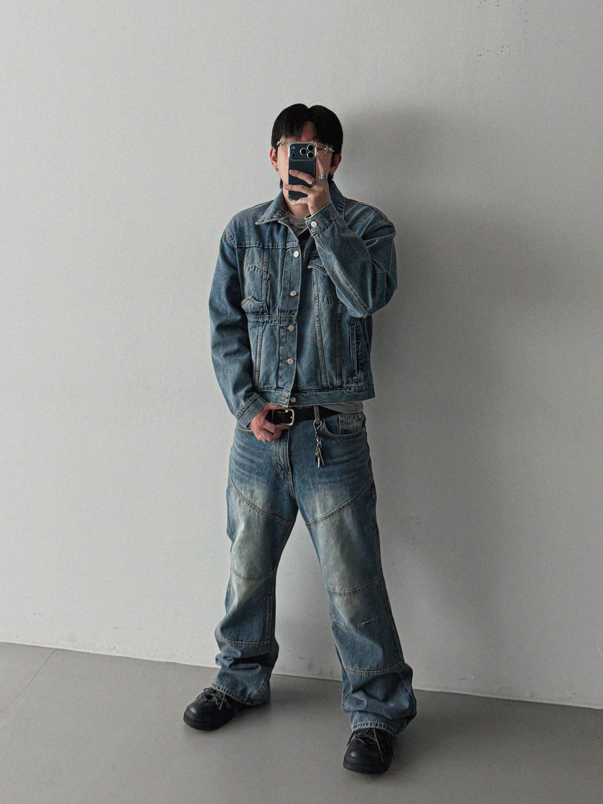 Mabel reverse crop denim jacket