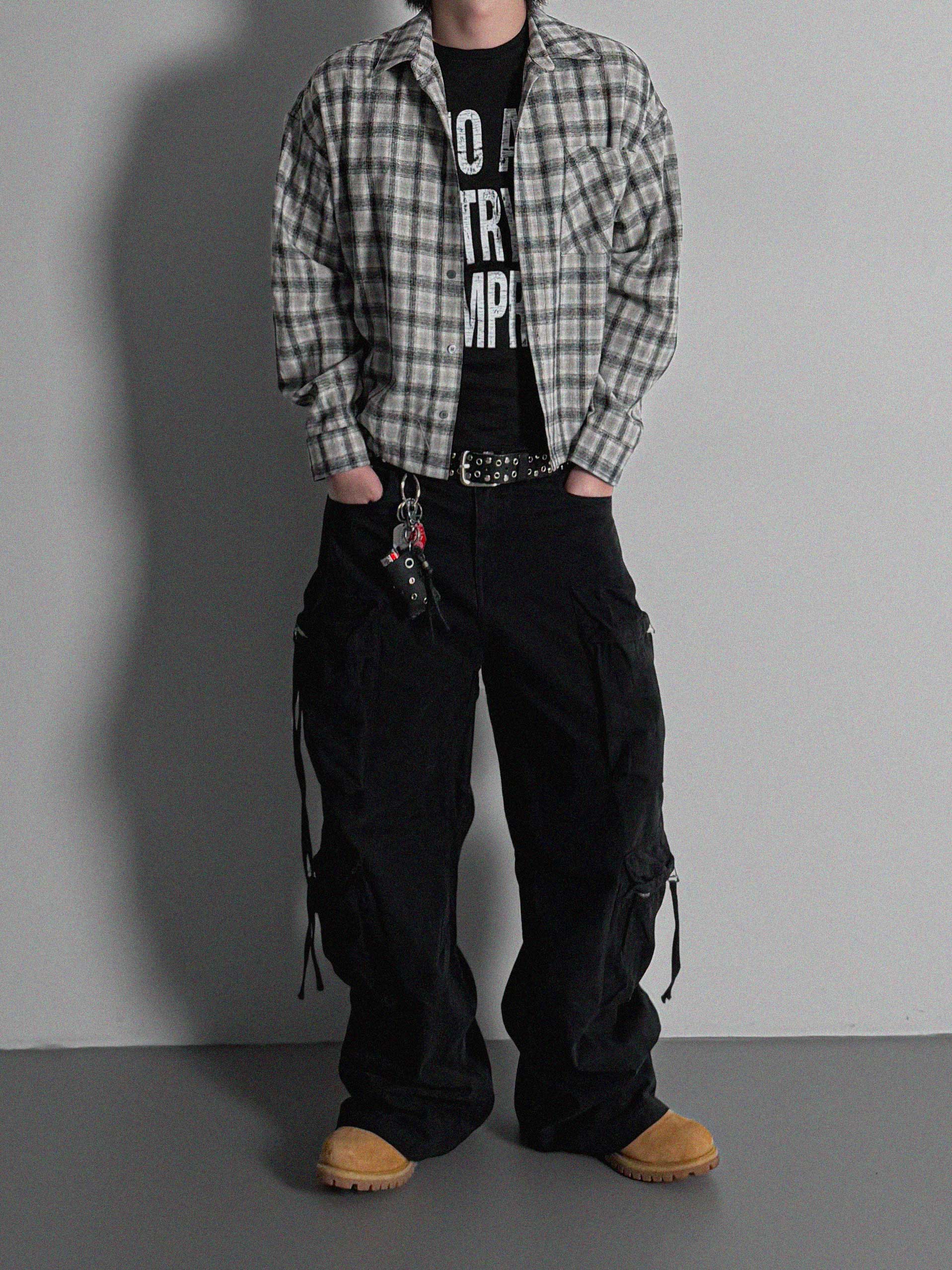 Opal crop check shirt