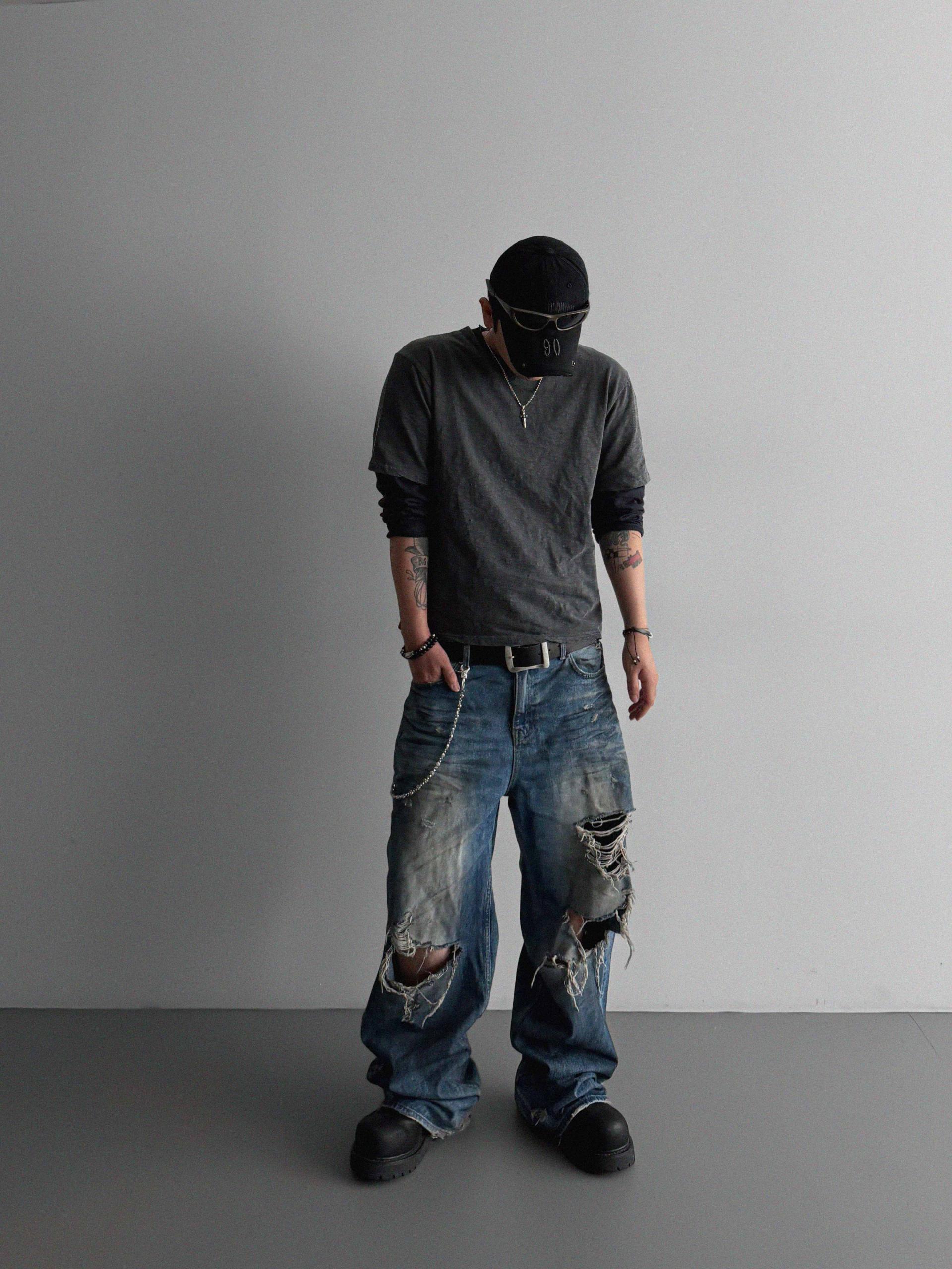 Slub pigment crop half t