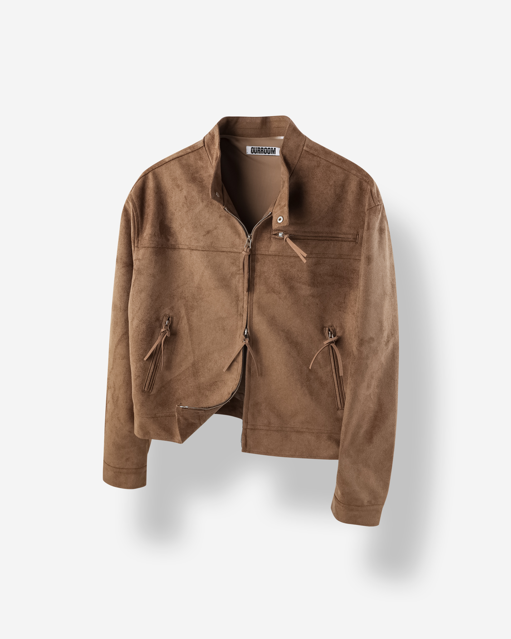Biker suede crop jacket