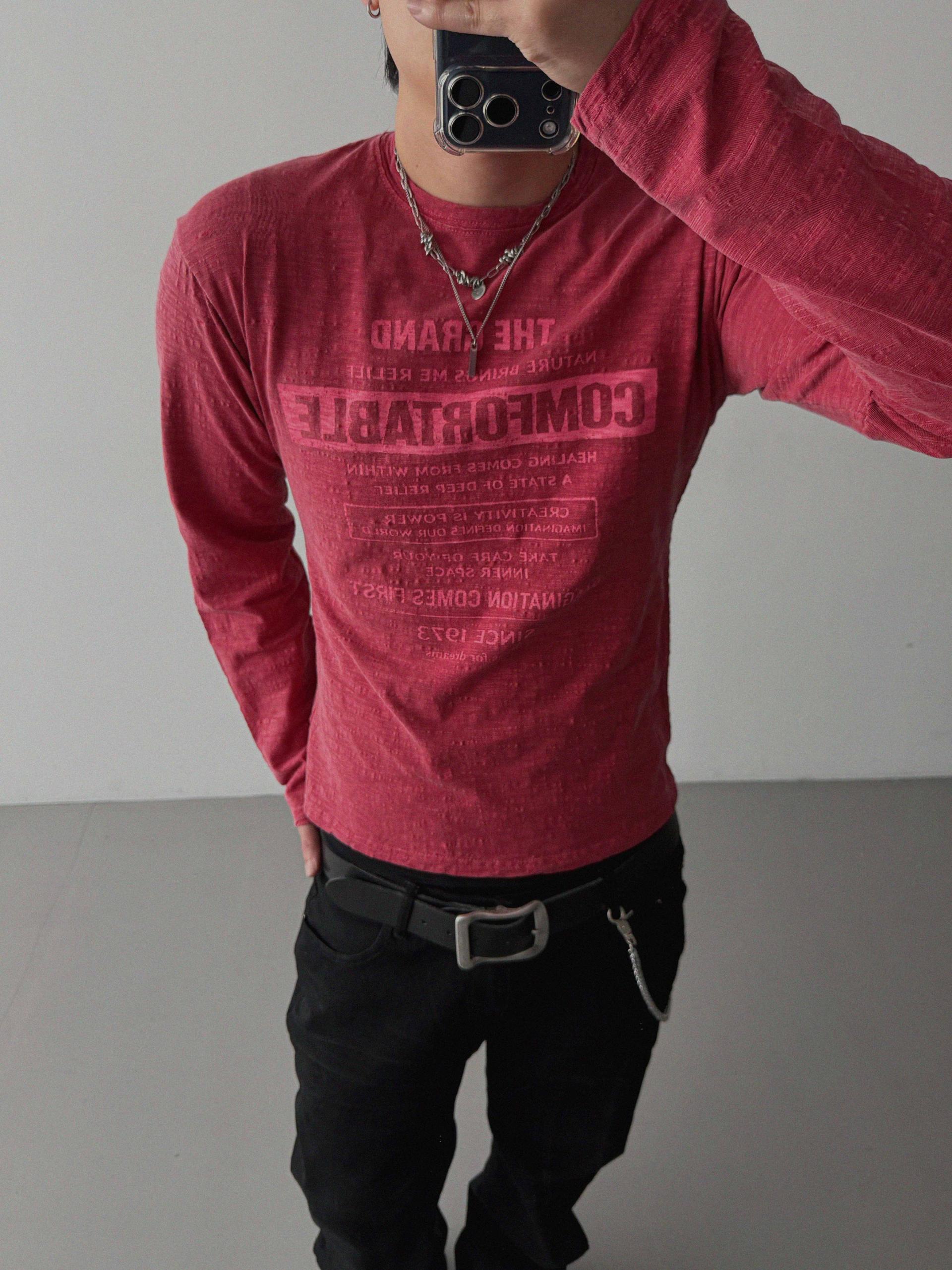 Comfort pigment slub slim t