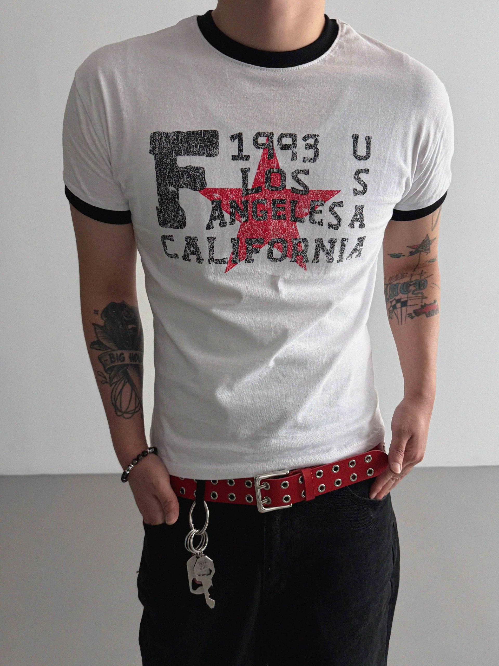 Retro star muscle ringer half t
