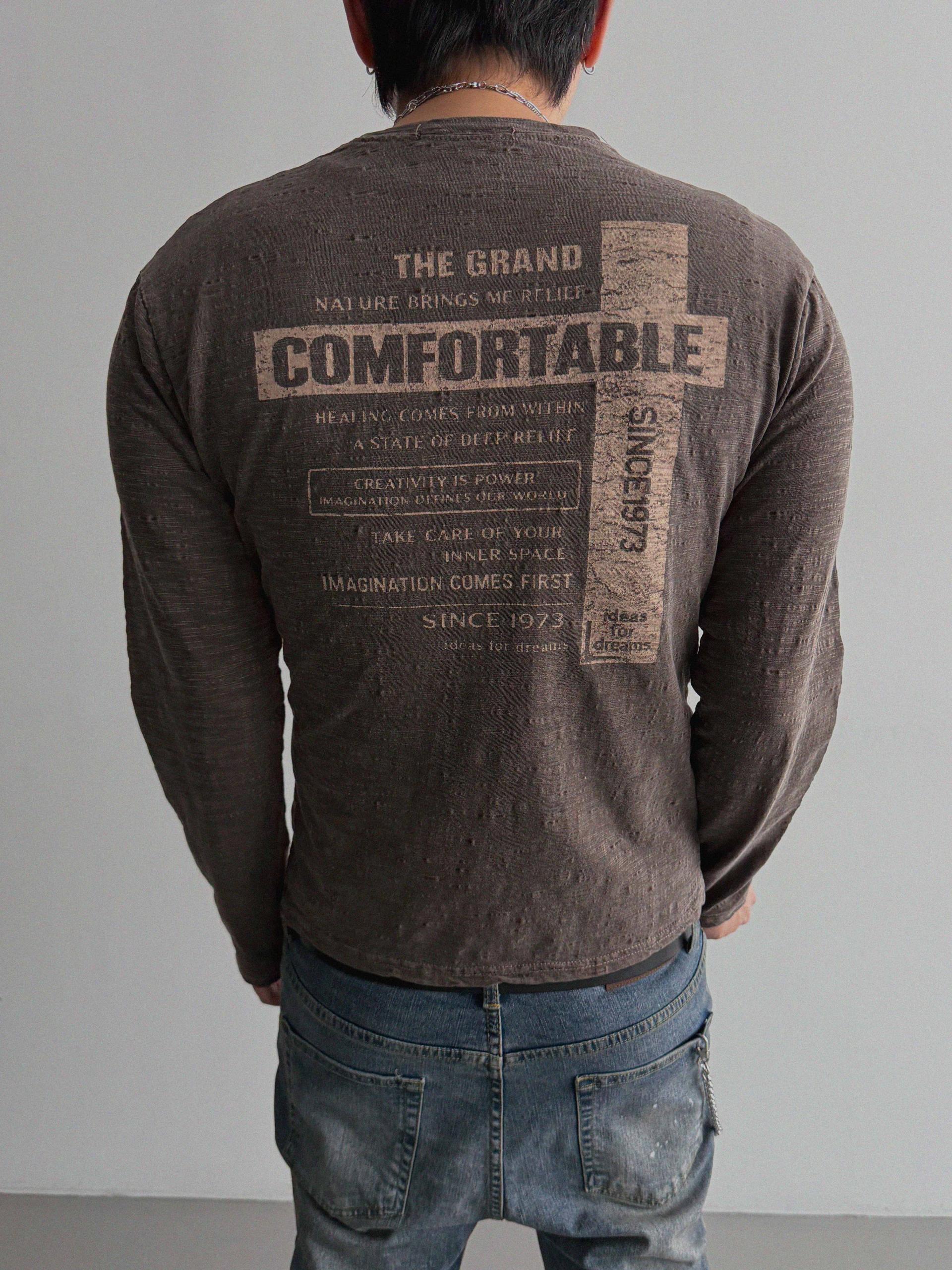 Comfort pigment slub slim t