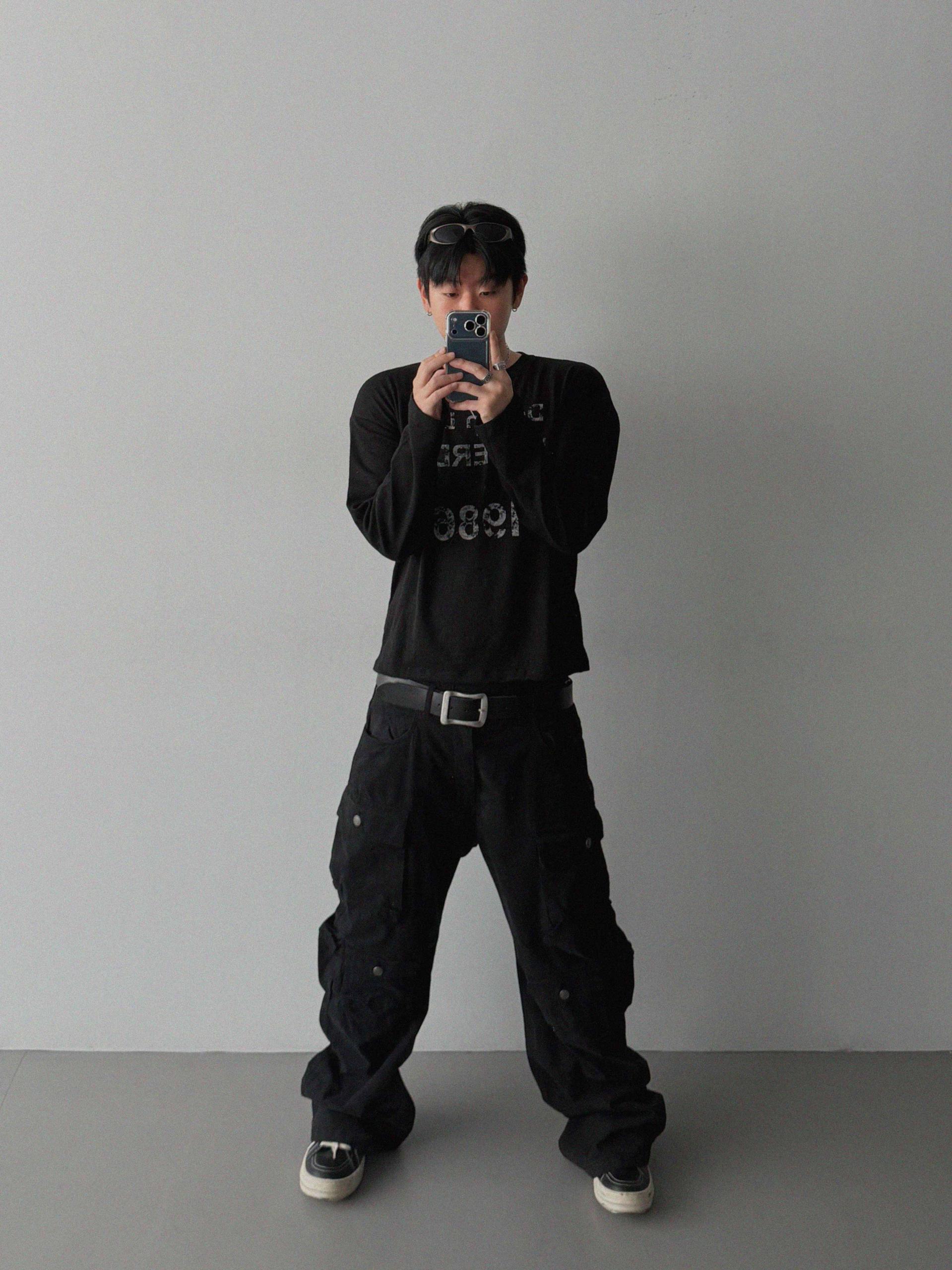 Block cargo wide pants