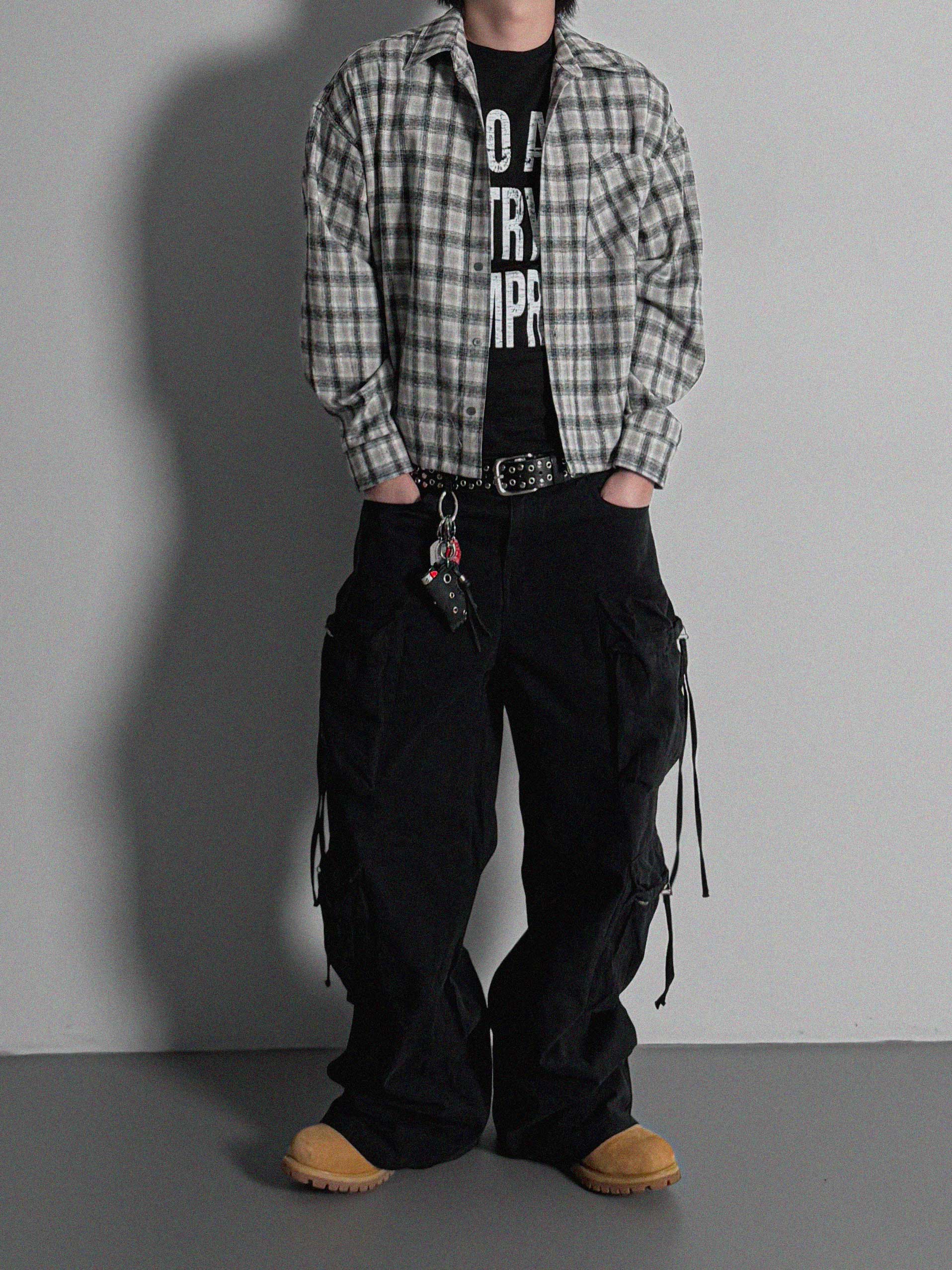 Opal crop check shirt