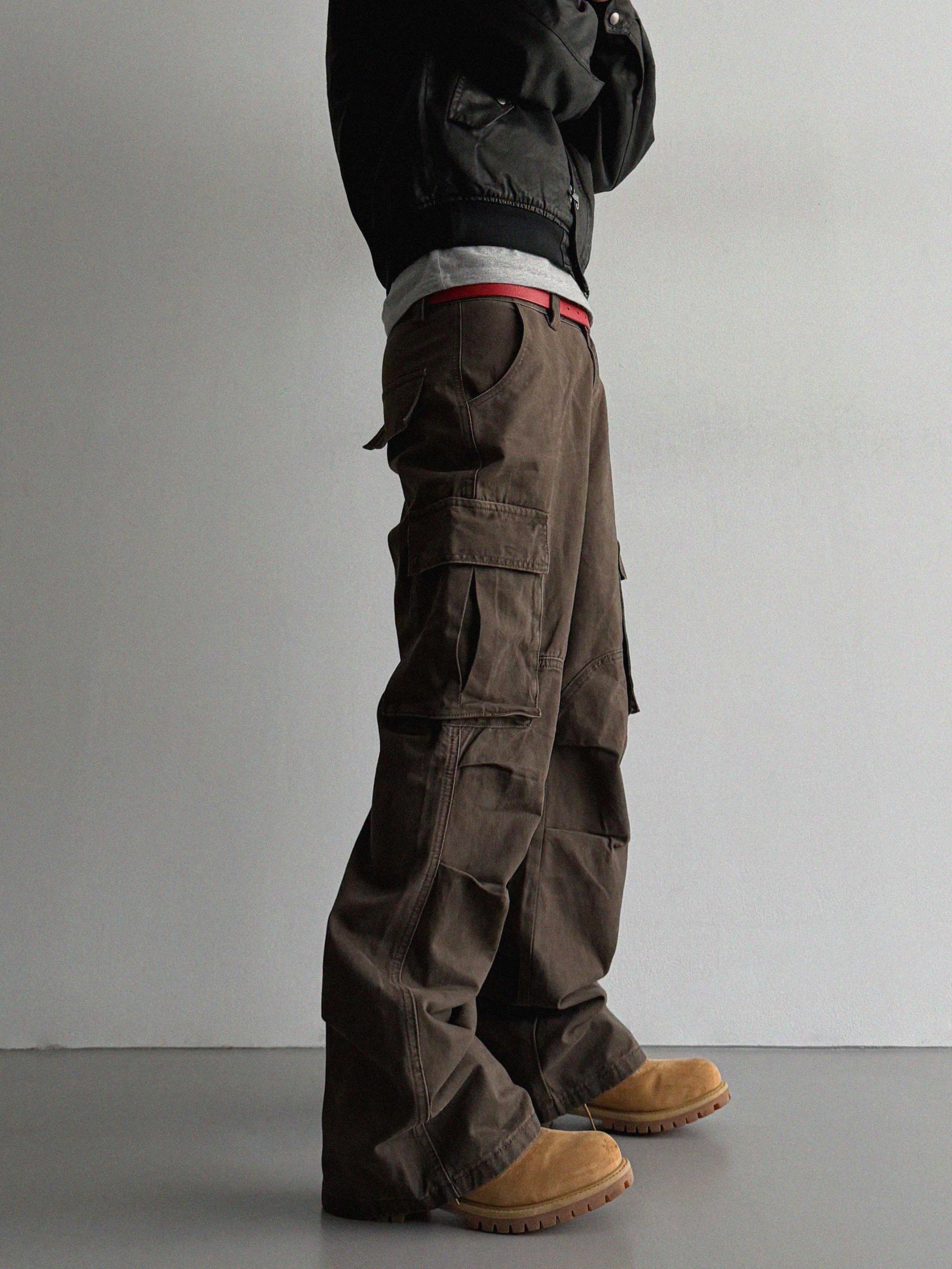 Flare deep dyed cargo pants