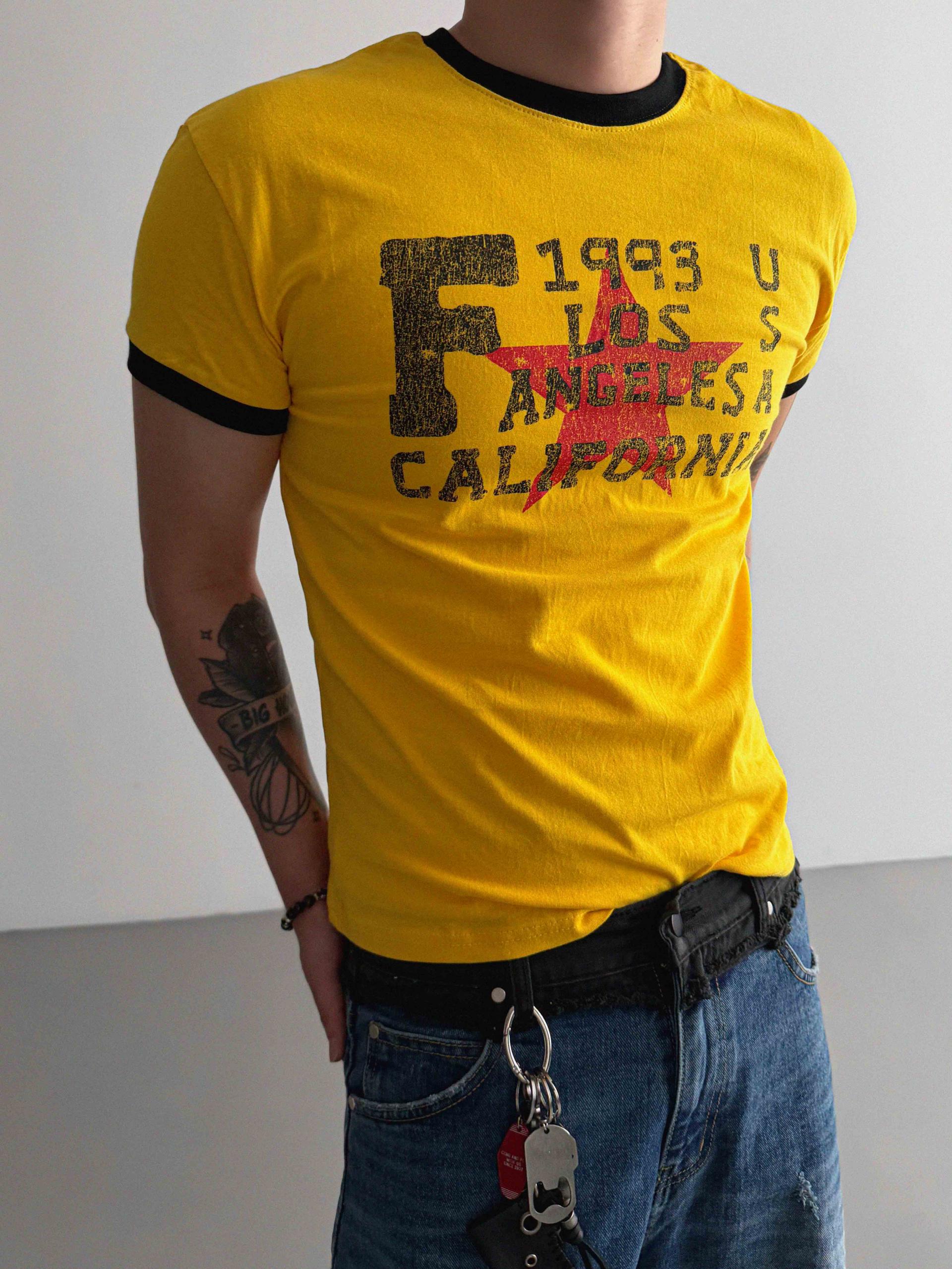 Retro star muscle ringer half t
