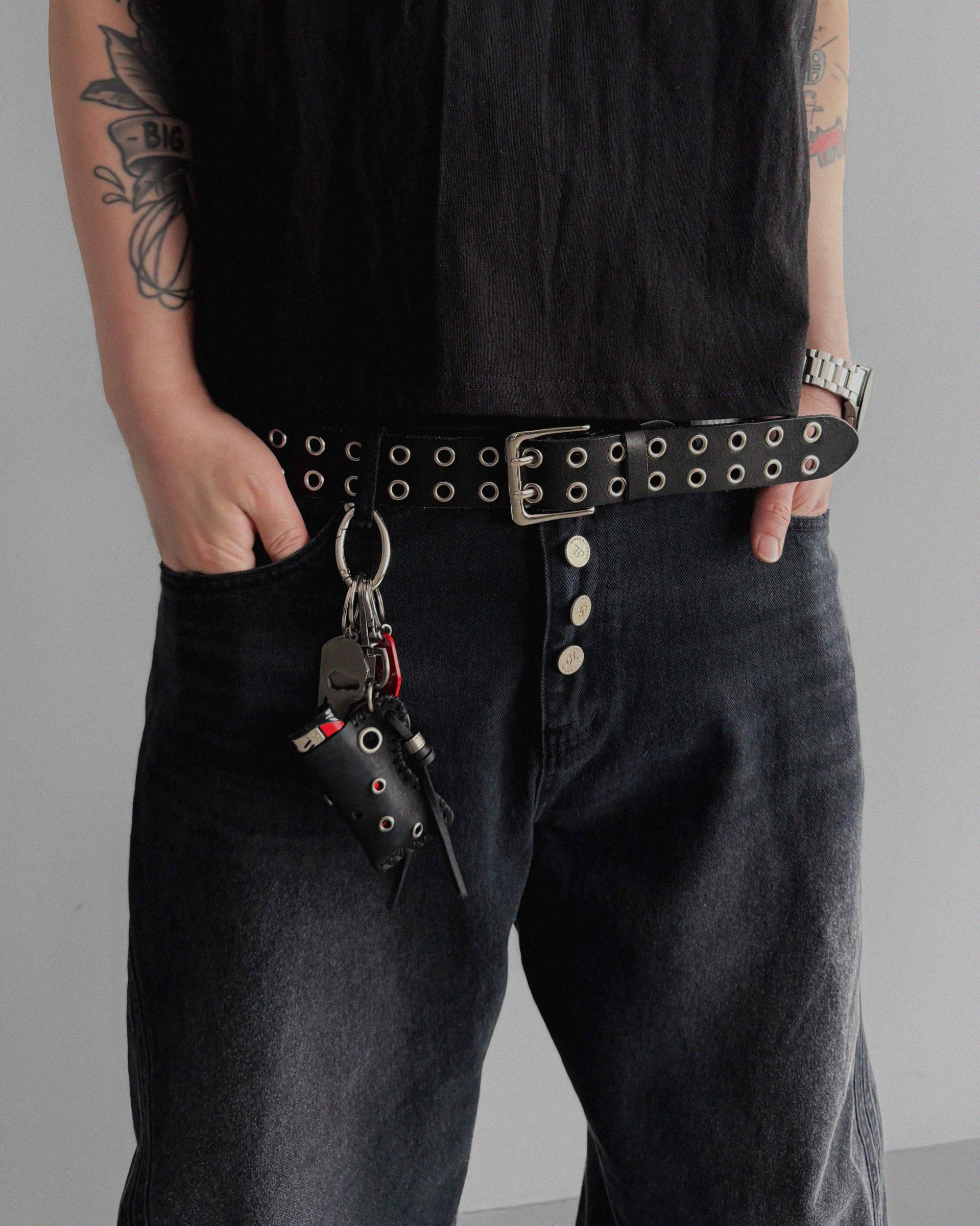 Cachion twisted wide denim pants