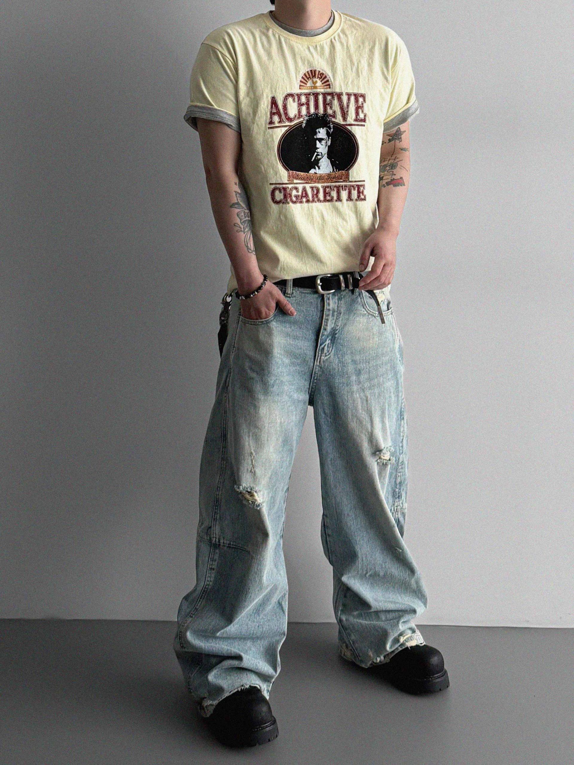 Frick damage denim pants