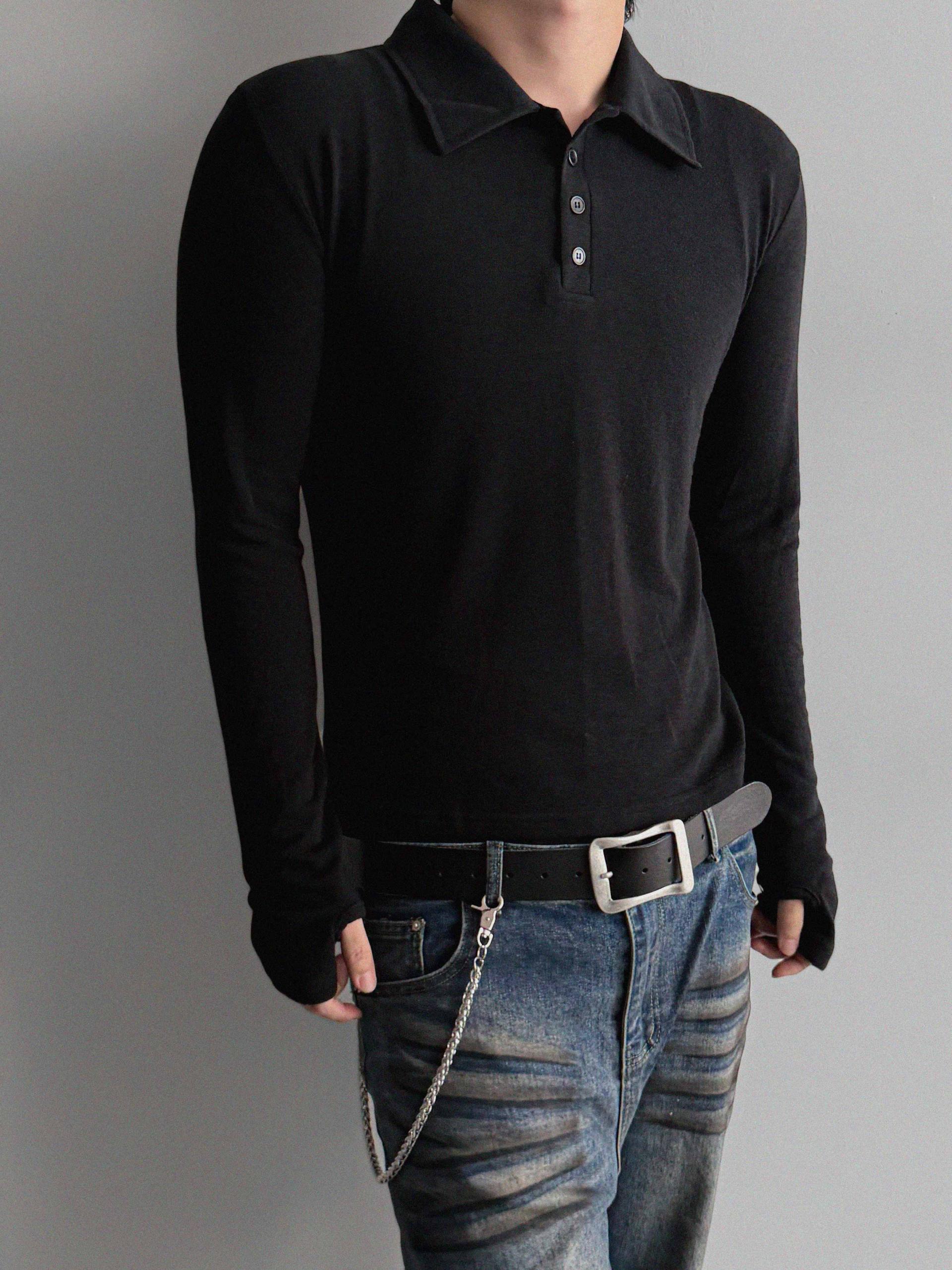Blank slim warmer collar t