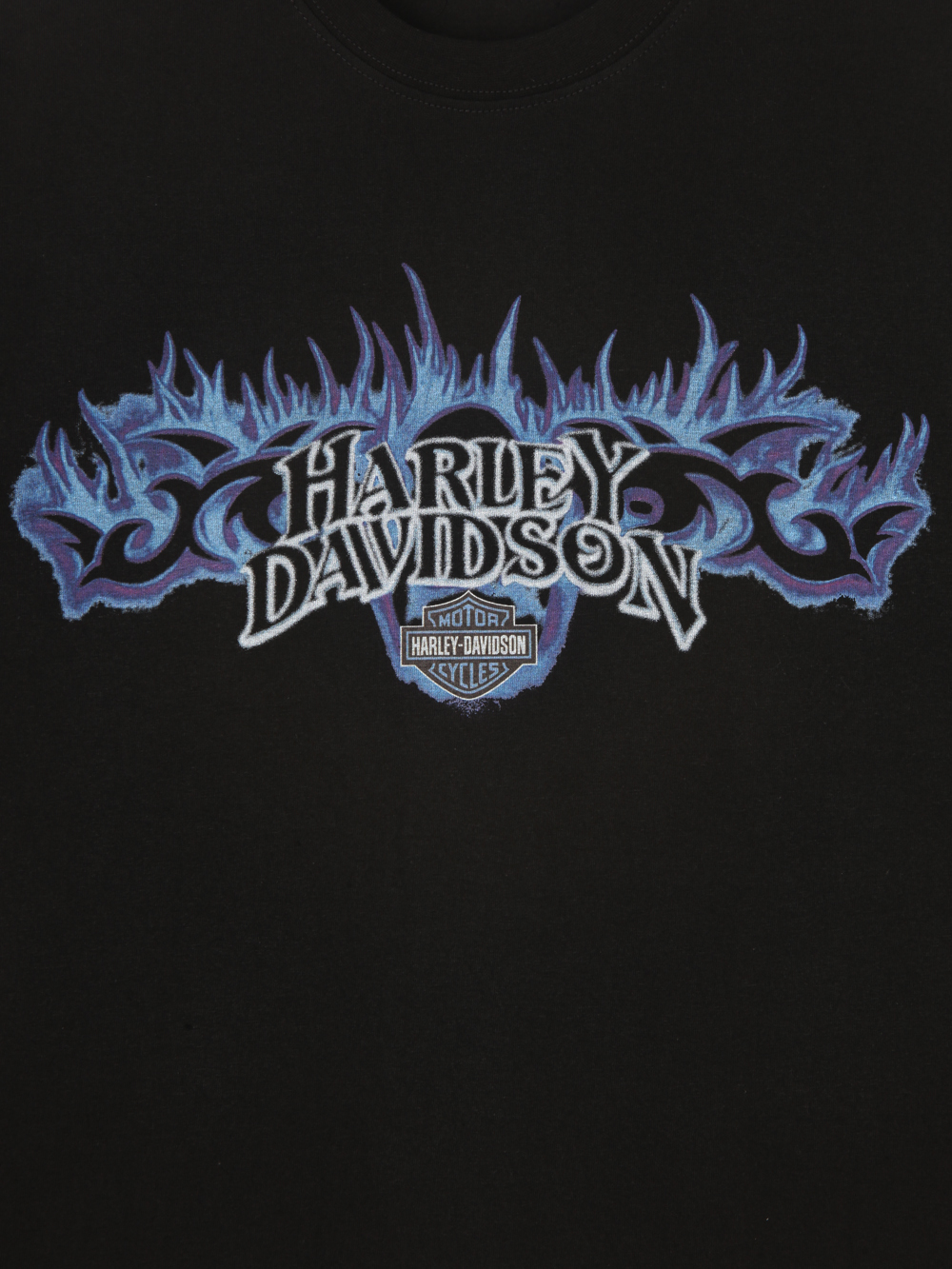 Flame harley crop half t