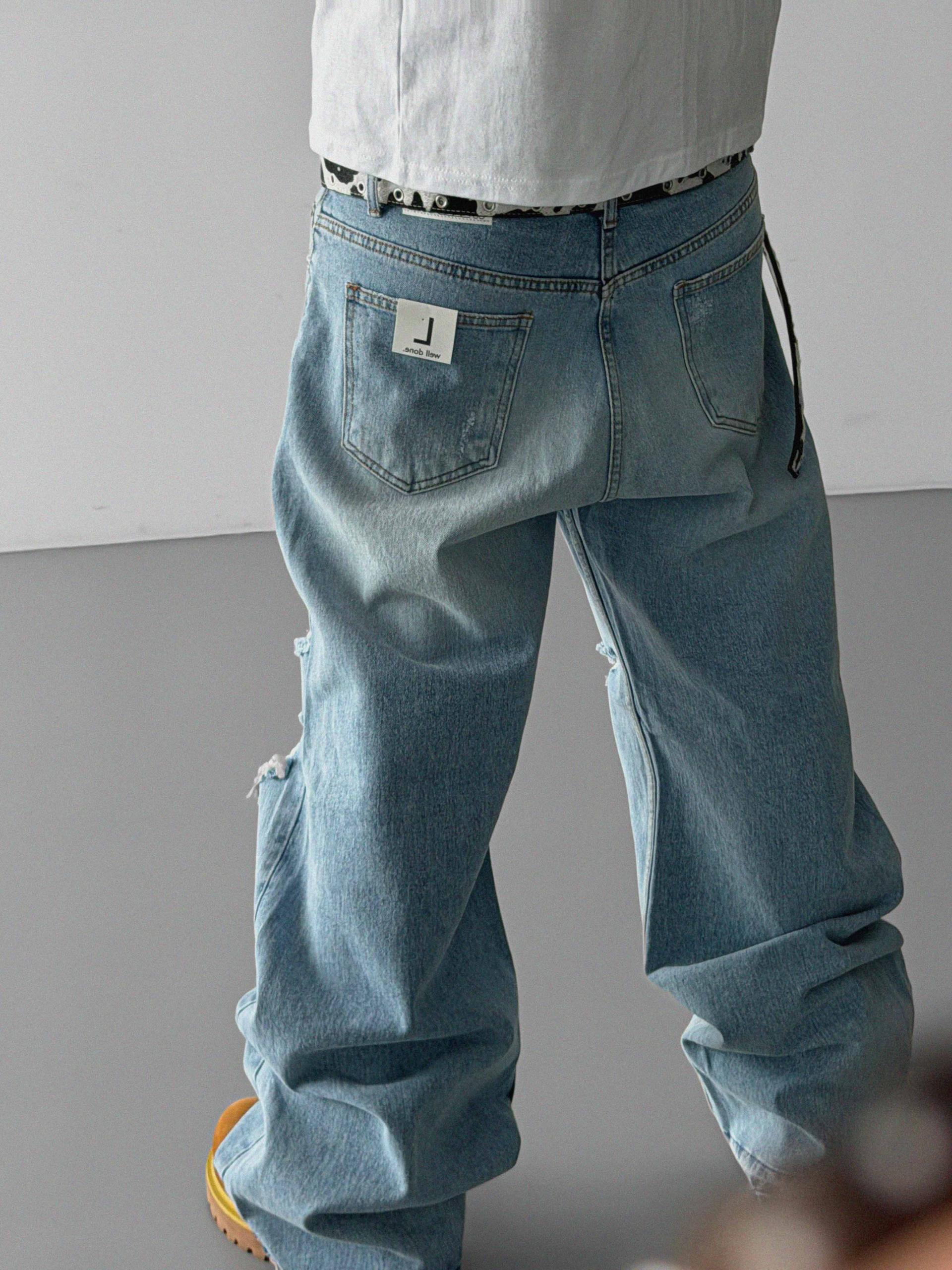 Charlene destroyed ice jeans