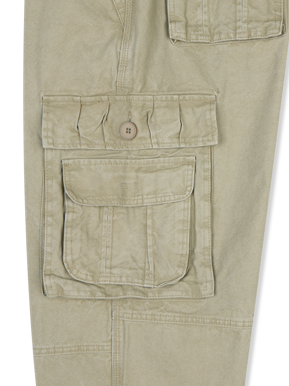Ampty dyeing wide cargo pants