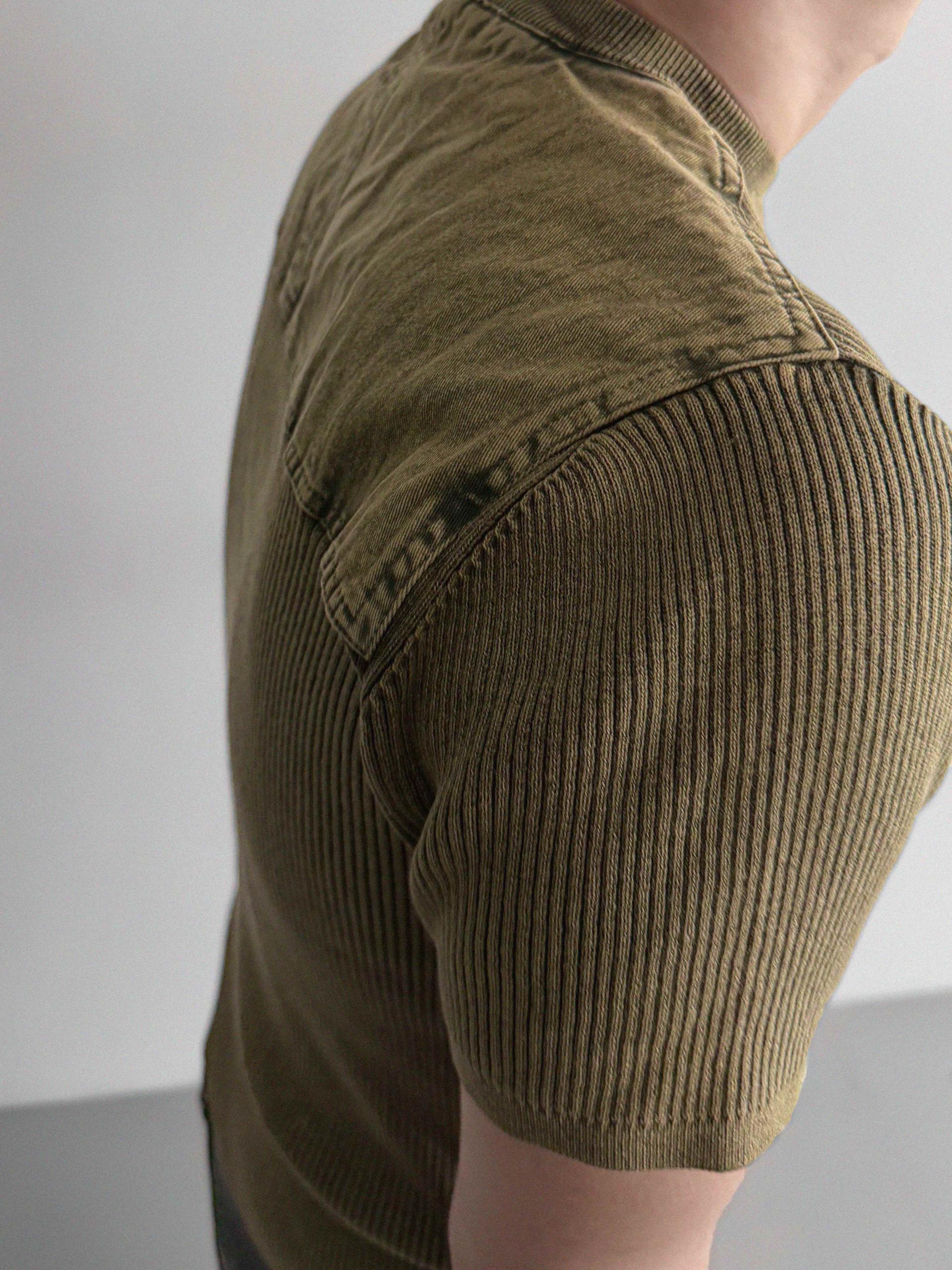 Pigment panel slim half knit