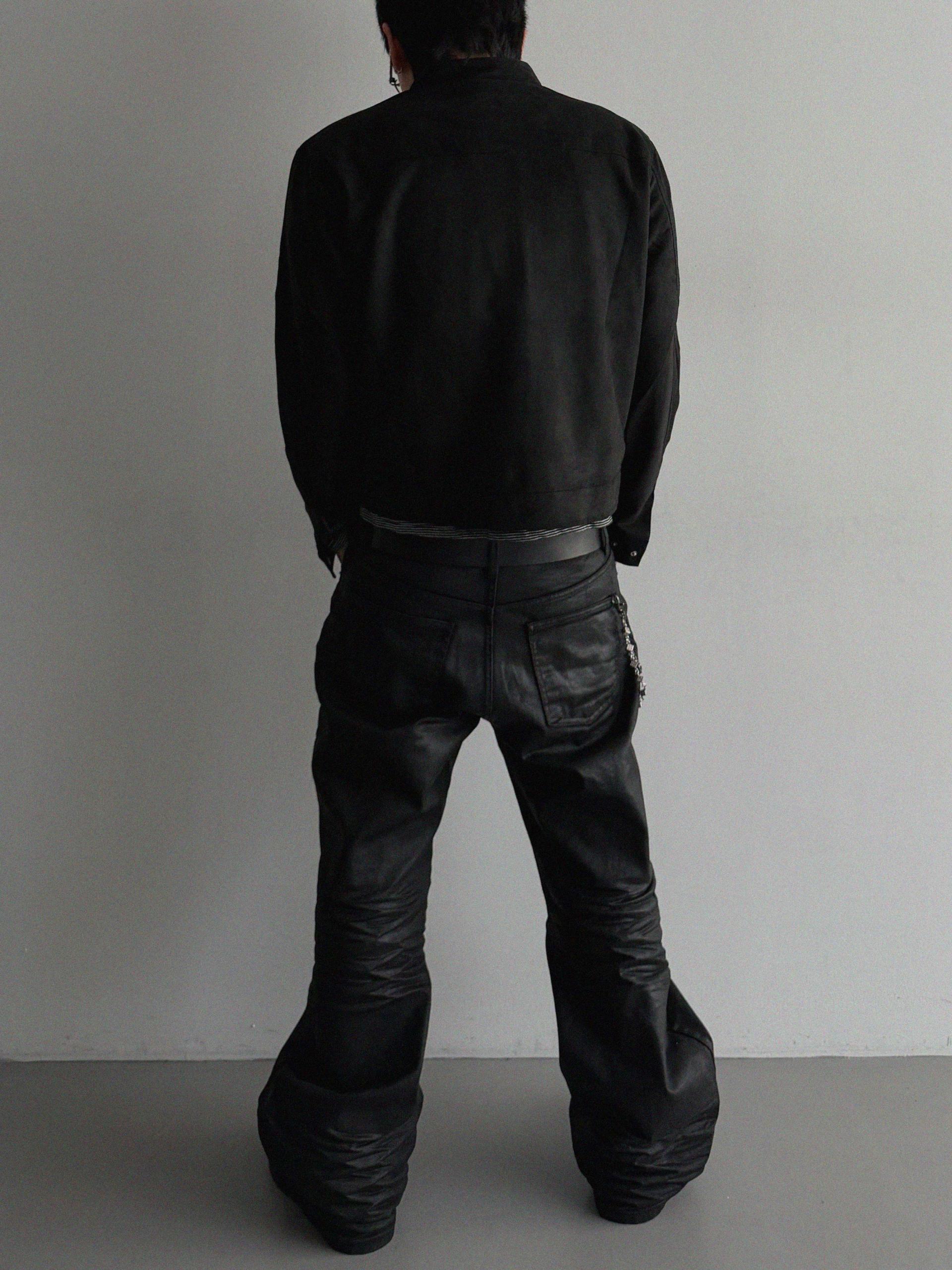 Lemans biker suede crop jacket